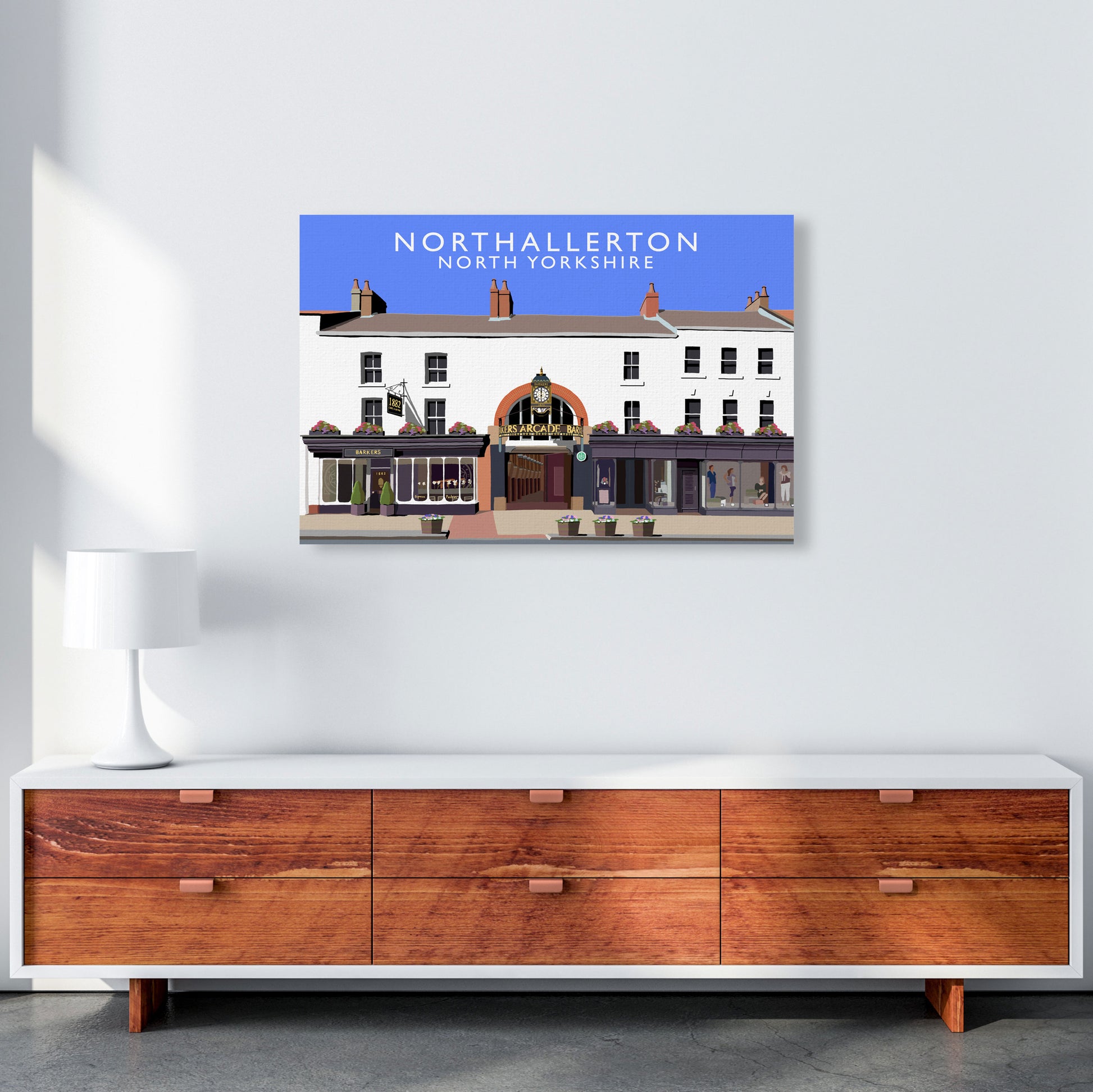 Northallerton North Yorkshire Travel Art Print by Richard O'Neill A1 Canvas