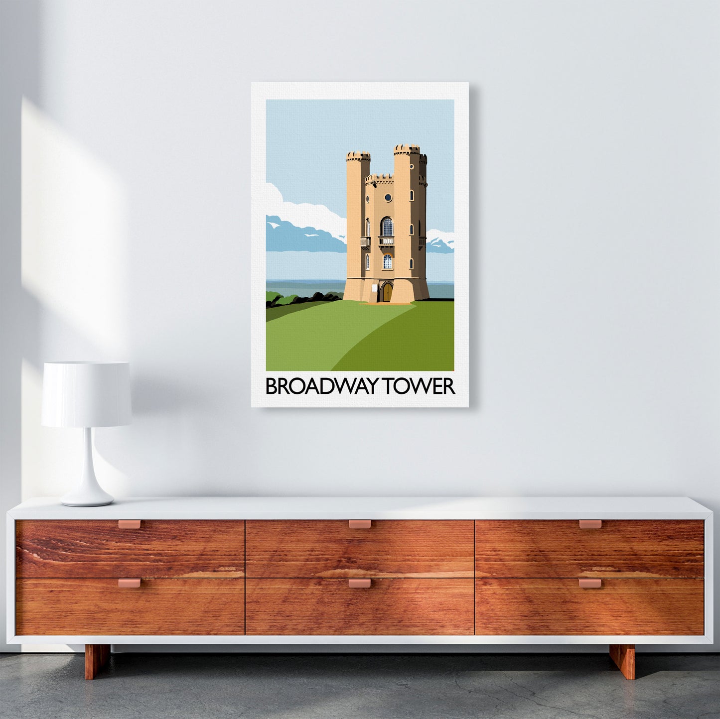 Broadway Tower Art Print by Richard O'Neill A1 Canvas