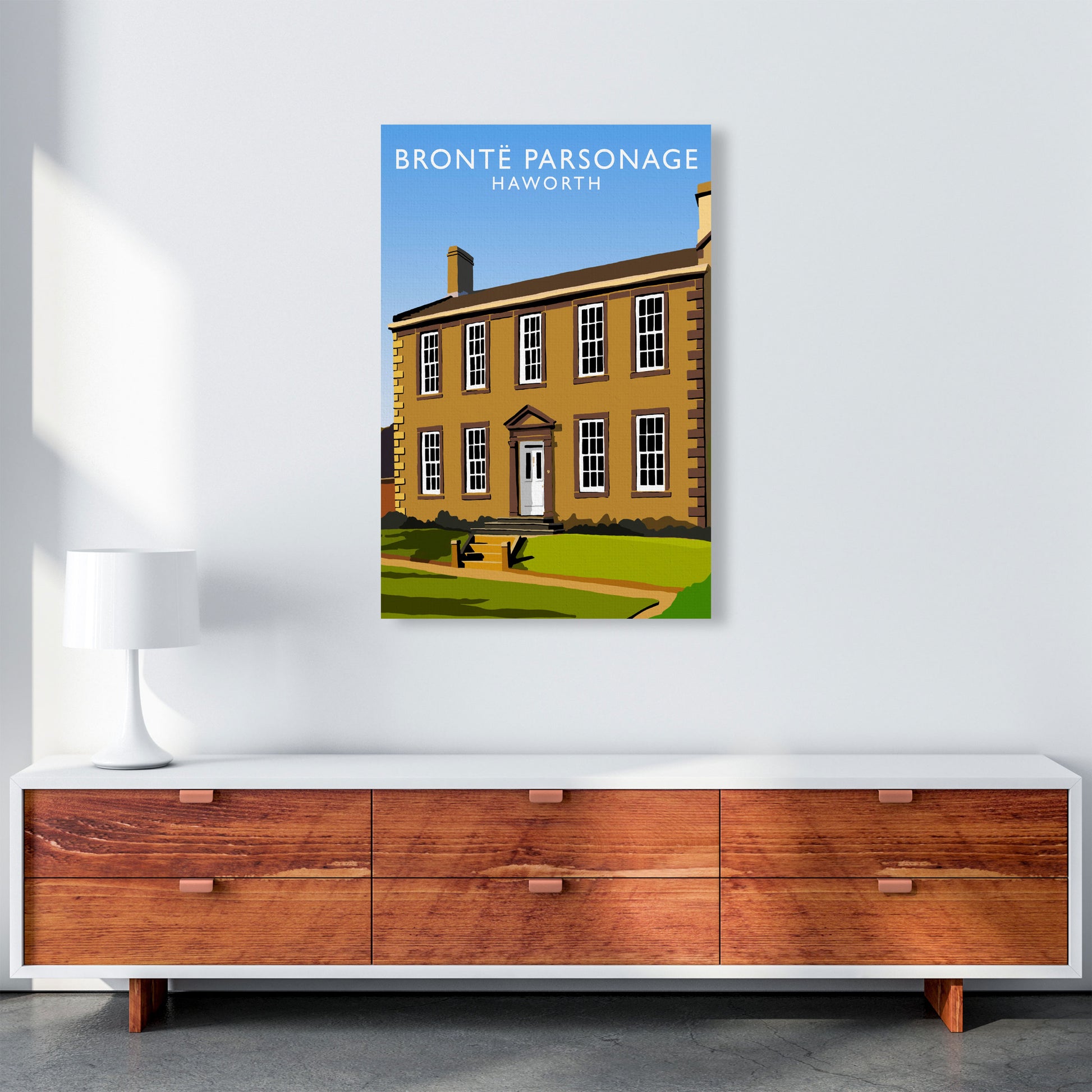 Bronte Parsonage Haworth Art Print by Richard O'Neill A1 Canvas