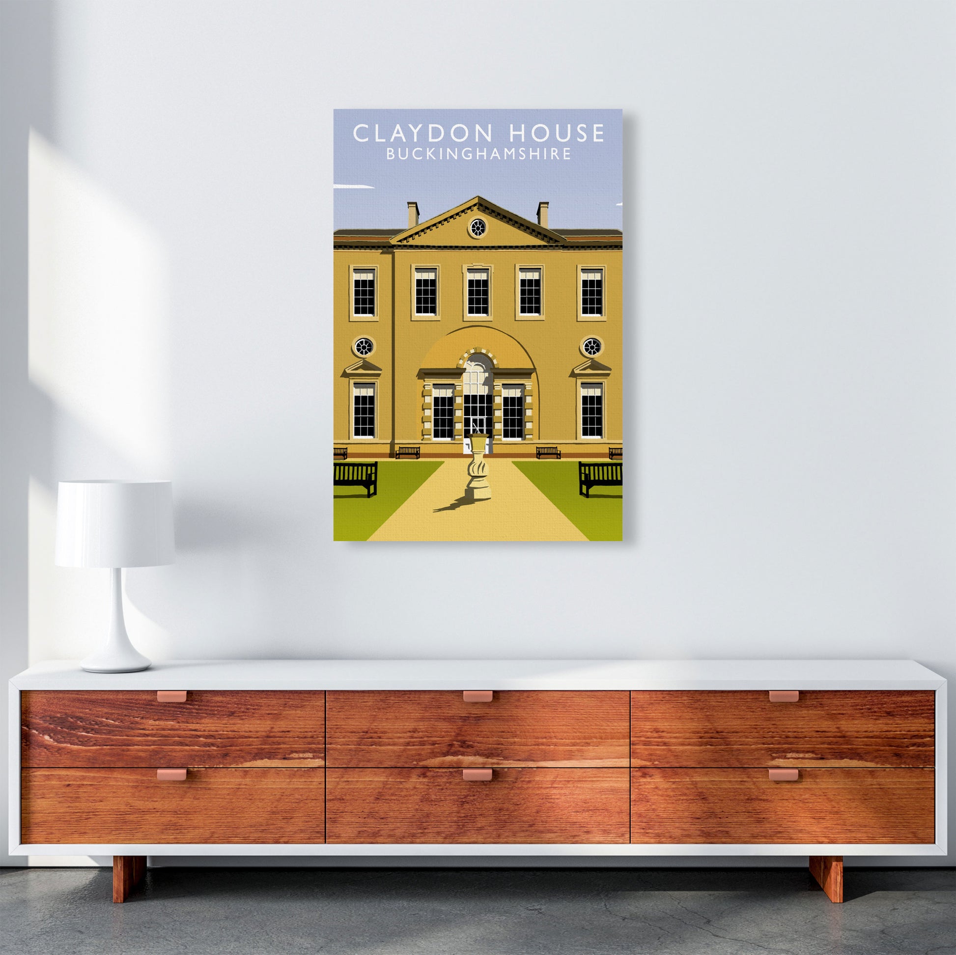 Claydon House Portrait by Richard O'Neill A1 Canvas