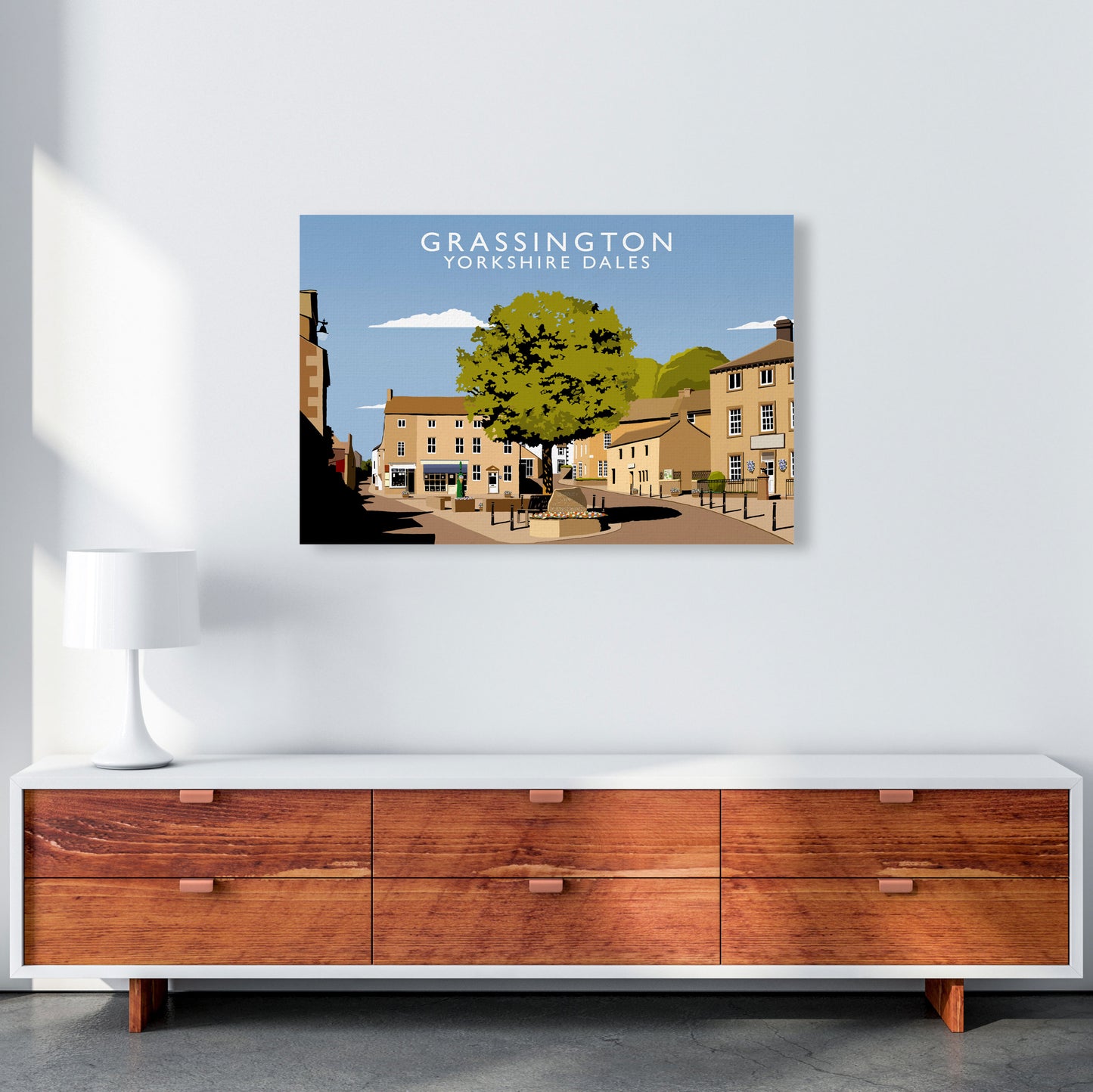 Grassington Yorkshire Dales Art Print by Richard O'Neill A1 Canvas