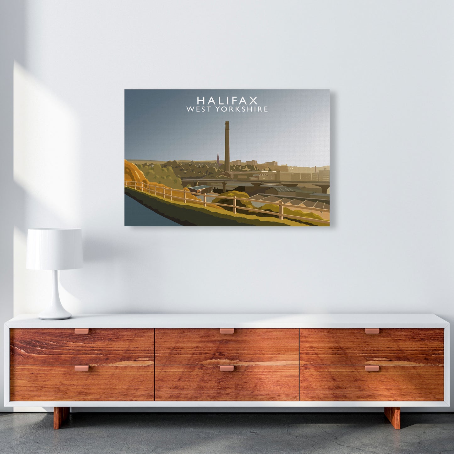 Halifax West Yorkshire Framed Digital Art Print by Richard O'Neill A1 Canvas