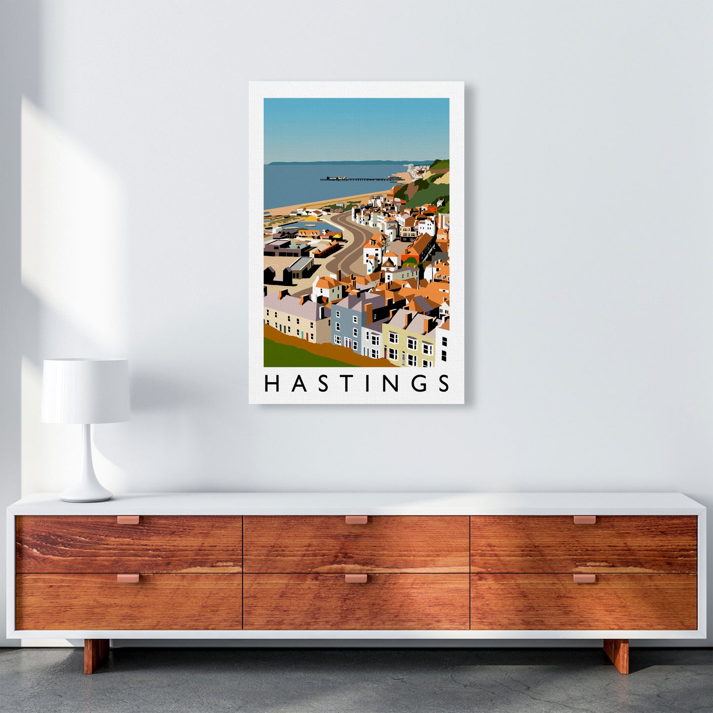 Hastings Framed Digital Art Print by Richard O'Neill A1 Canvas