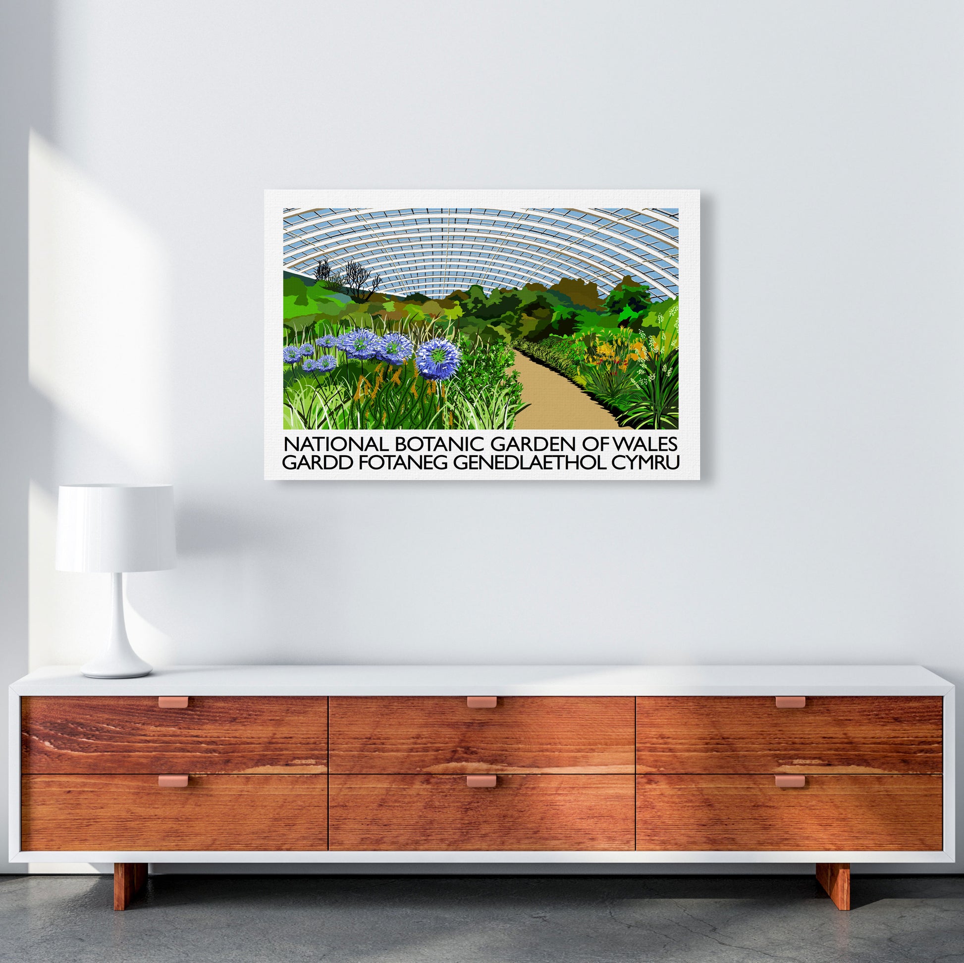 National Botanic Garden of Wales Travel Art Print by Richard O'Neill A1 Canvas
