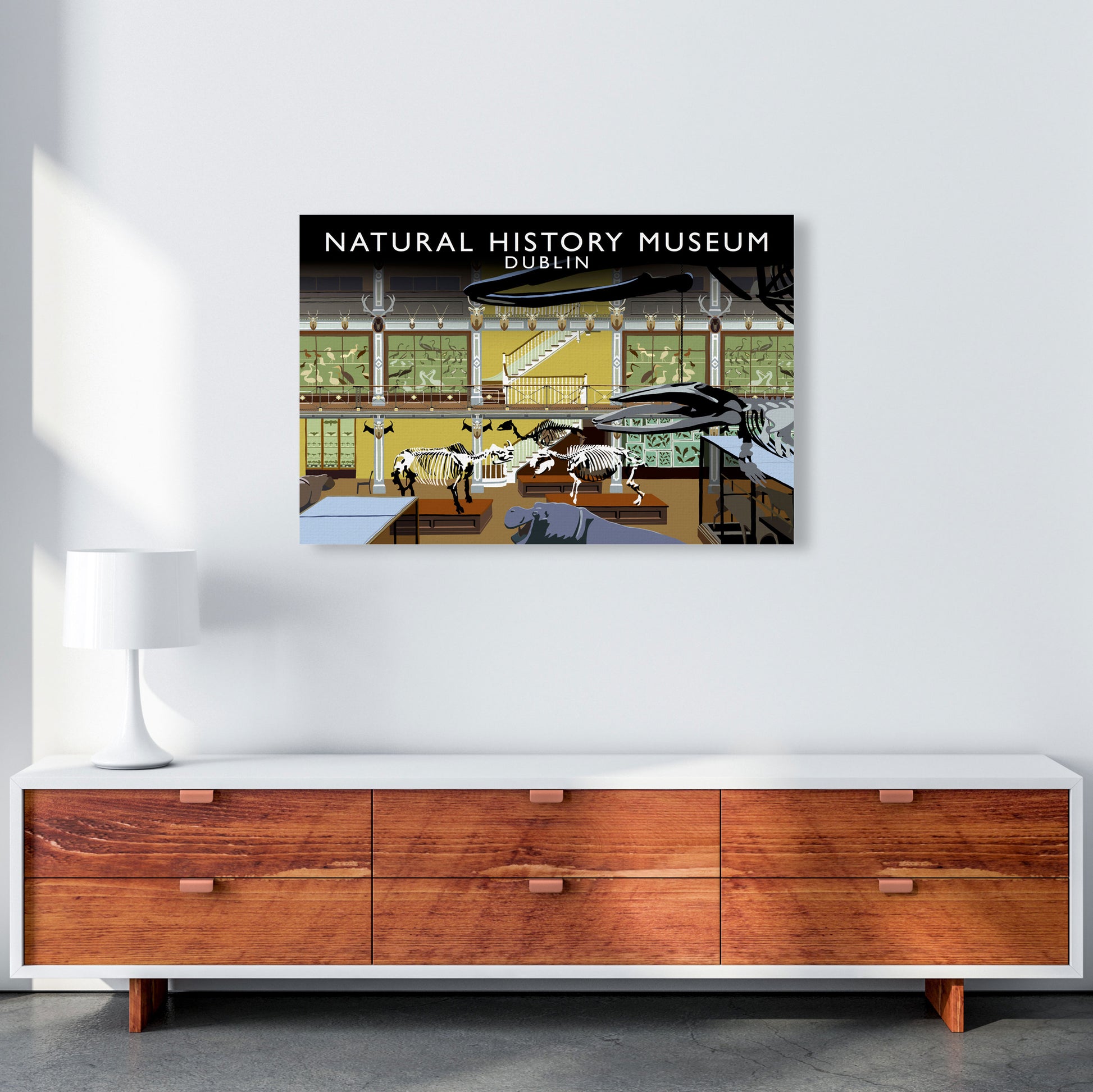 Natural History Museum Dublin Art Print by Richard O'Neill, Framed Wall Art A1 Canvas