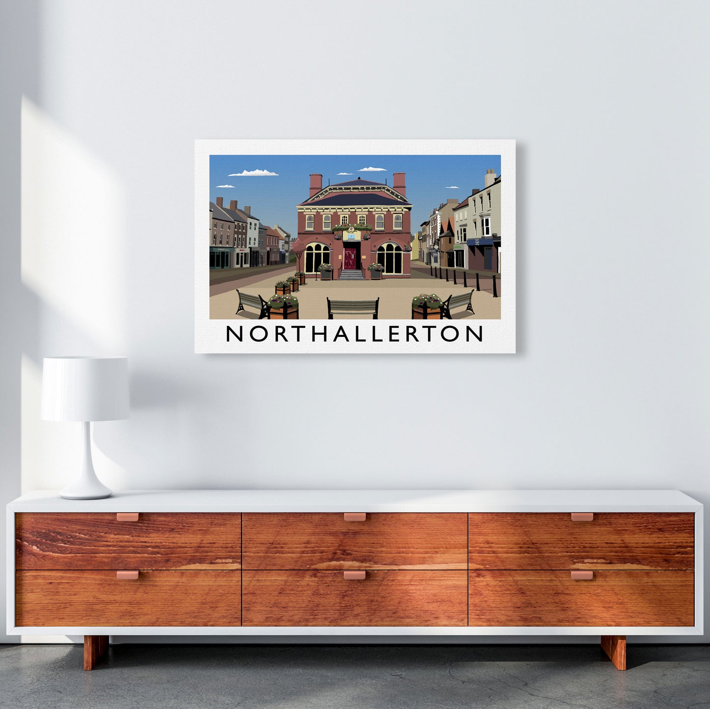 Northallerton Framed Digital Art Print by Richard O'Neill A1 Canvas