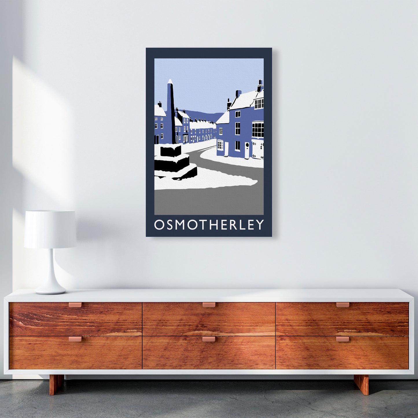 Osmotherley Travel Art Print by Richard O'Neill, Framed Wall Art A1 Canvas