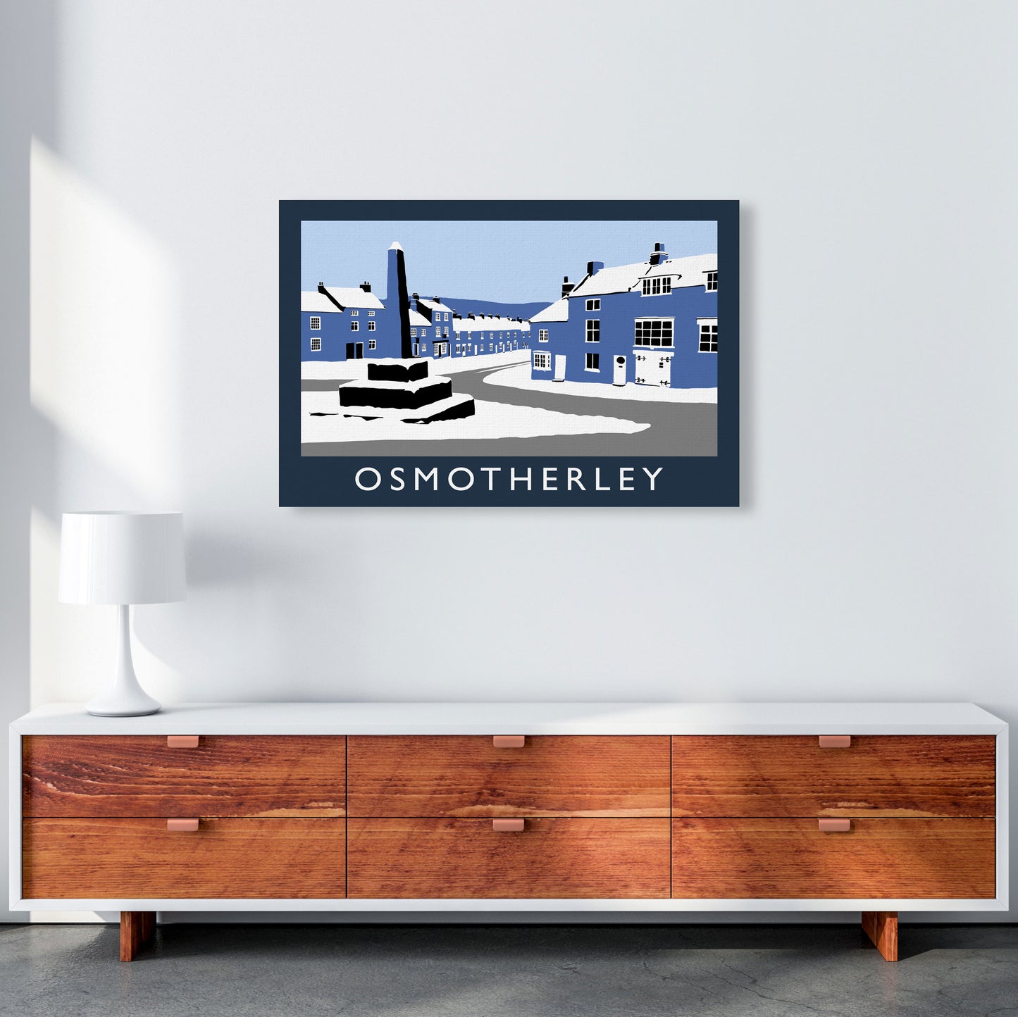 Osmotherley Travel Art Print by Richard O'Neill, Framed Wall Art A1 Canvas