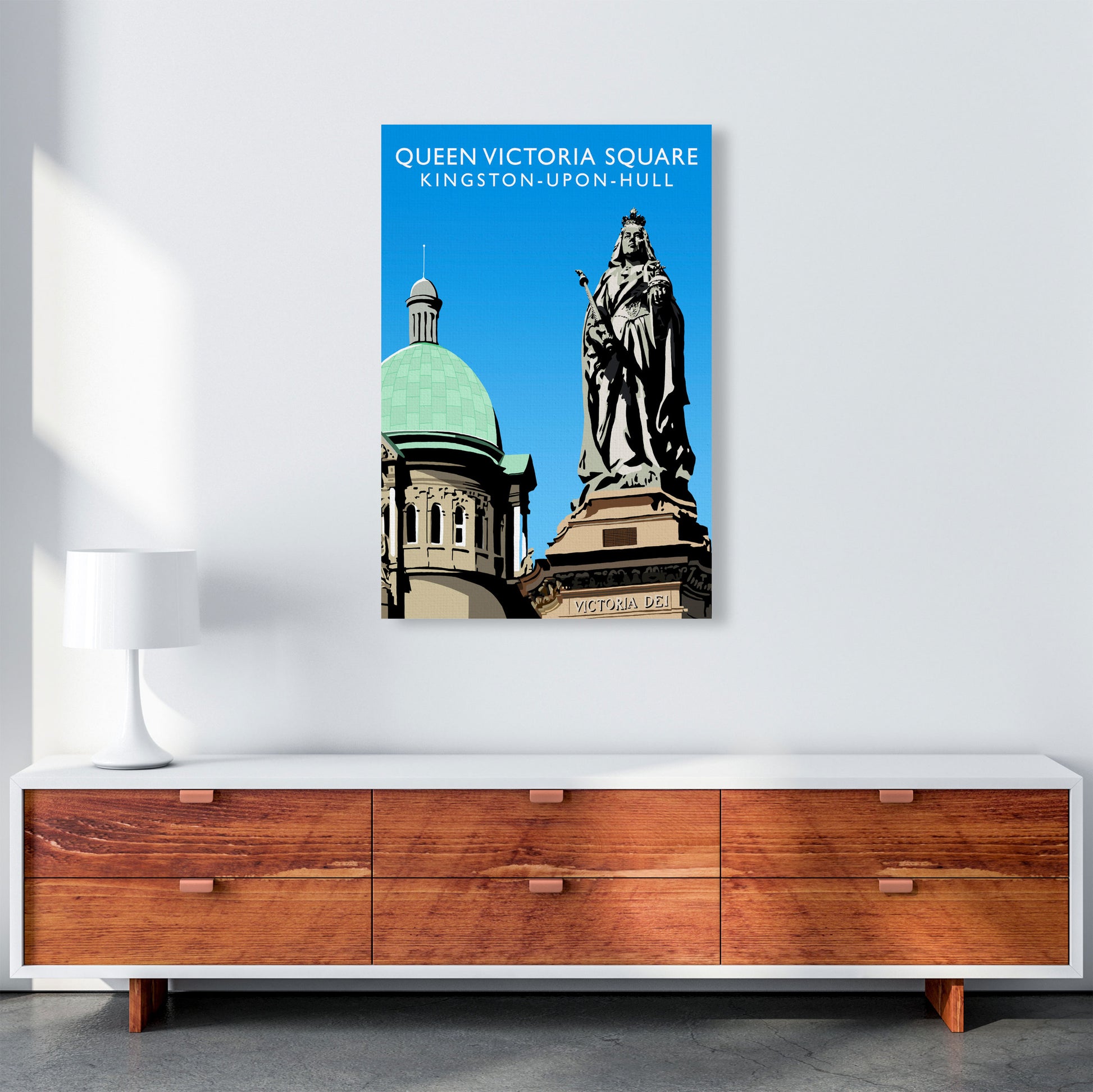 Queen Victoria Square Kingston-Upon-Hull Art Print by Richard O'Neill A1 Canvas