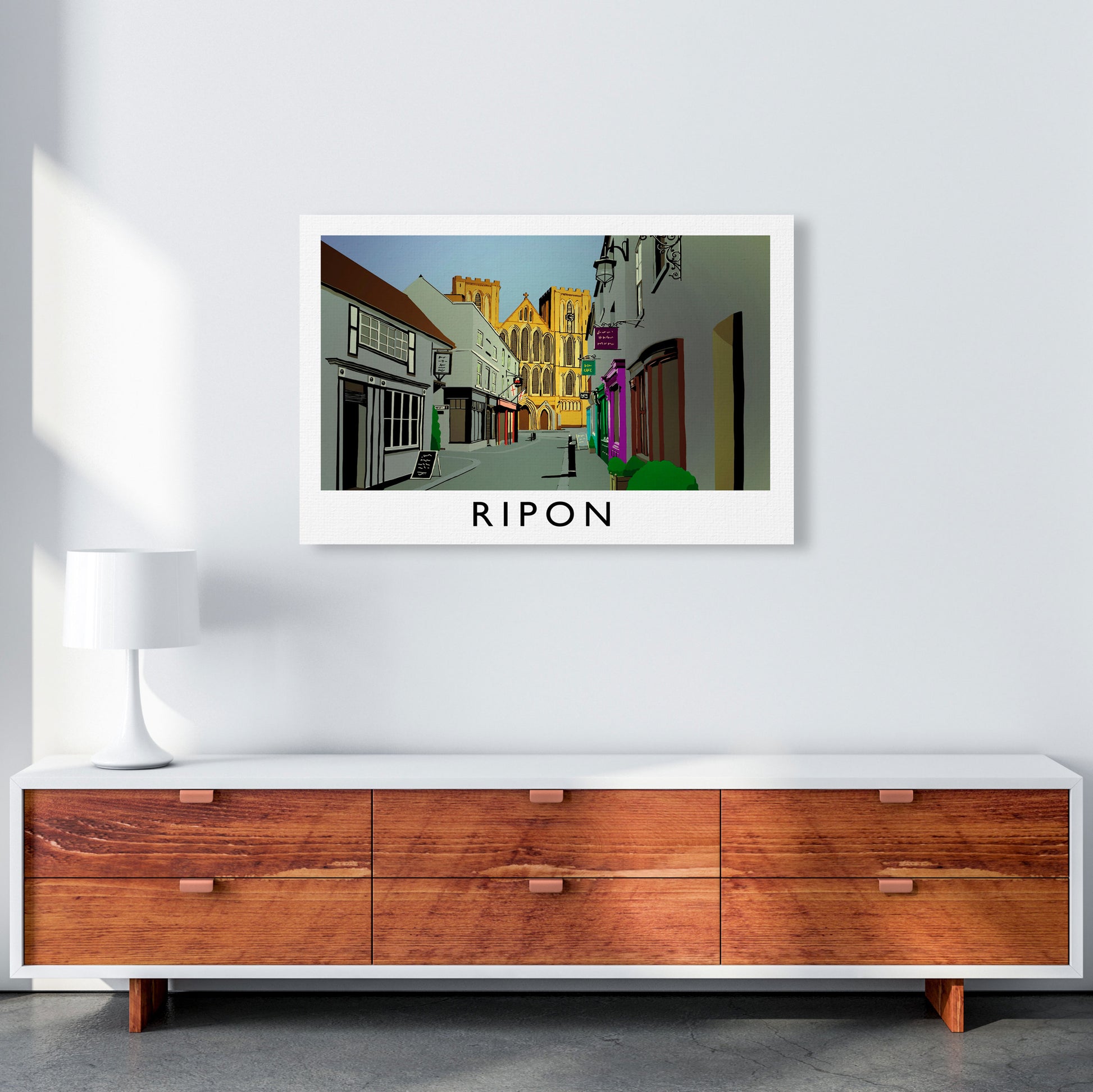Ripon Framed Digital Art Print by Richard O'Neill, Framed Wall Art A1 Canvas