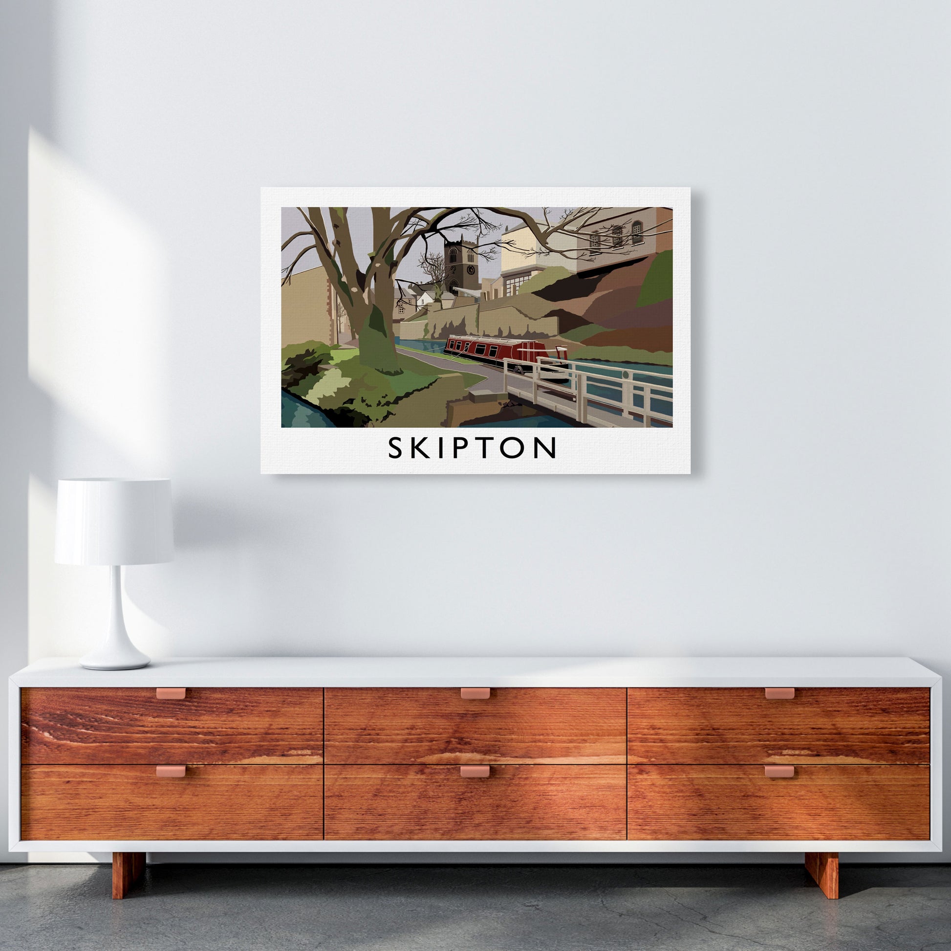 Skipton, North Yorkshire Travel Art Print by Richard O'Neill A1 Canvas