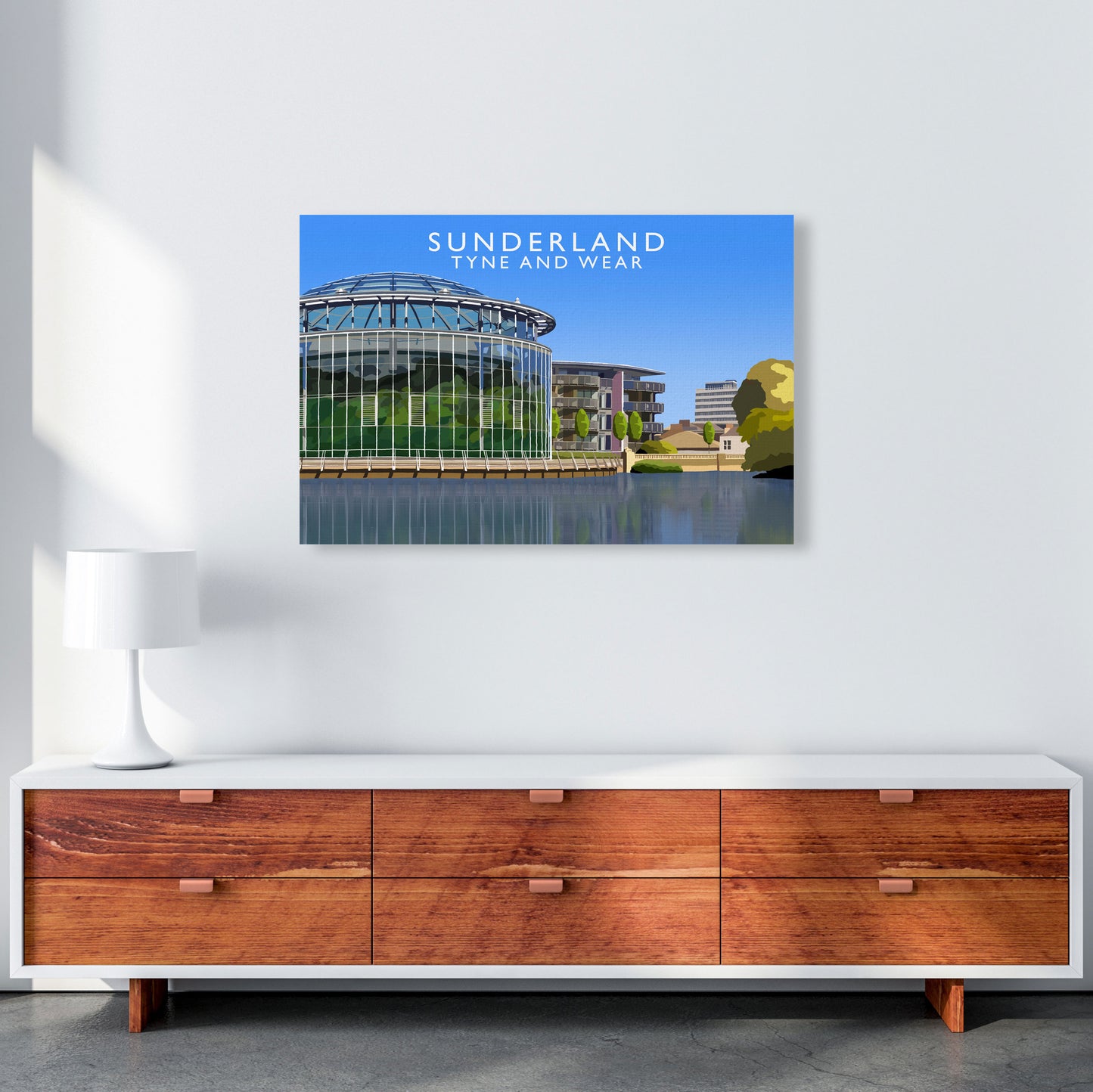 Sunderland Tyne and Wear Travel Art Print by Richard O'Neill A1 Canvas