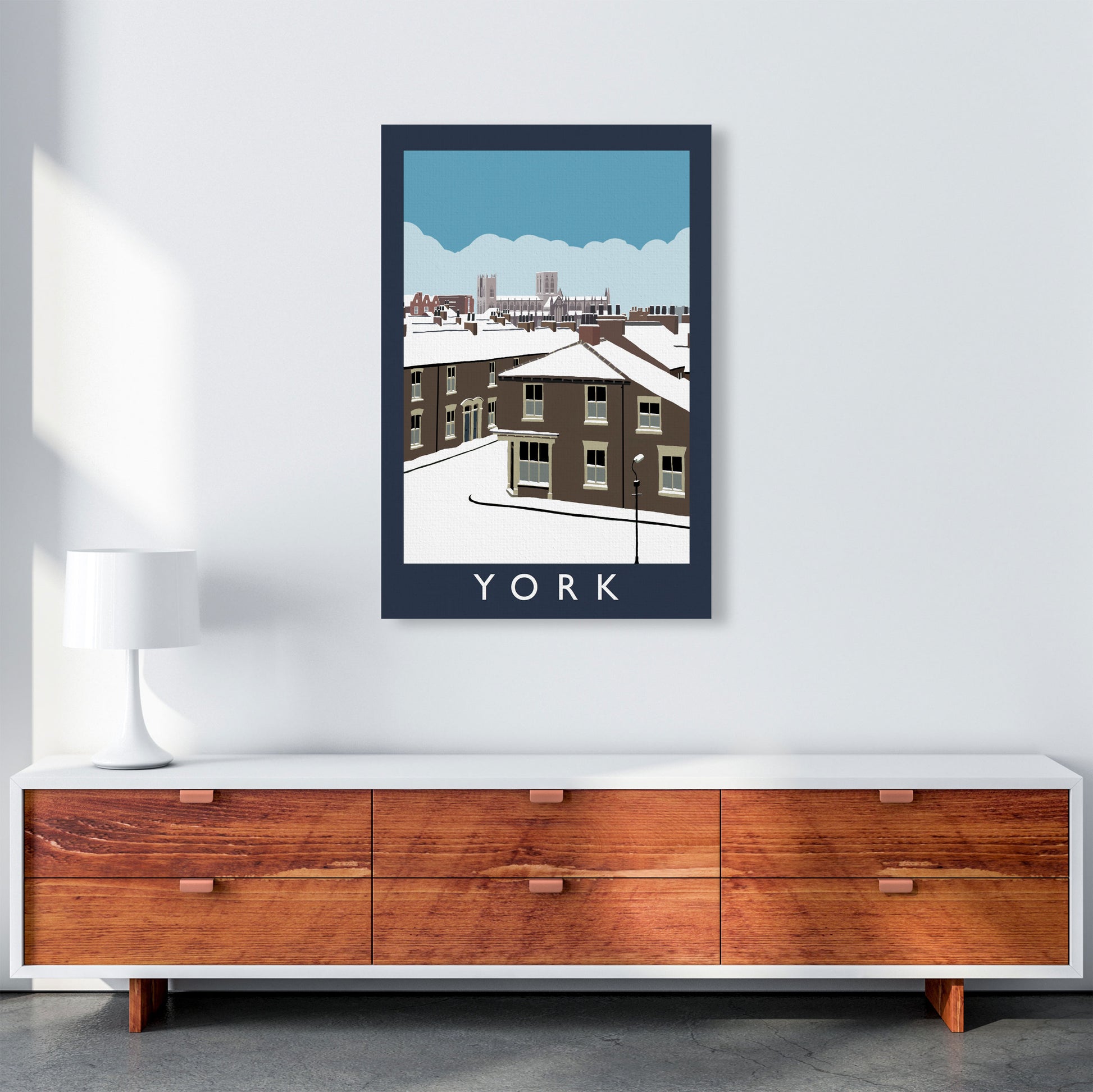 York Digital Art Print by Richard O'Neill, Framed Wall Art A1 Canvas