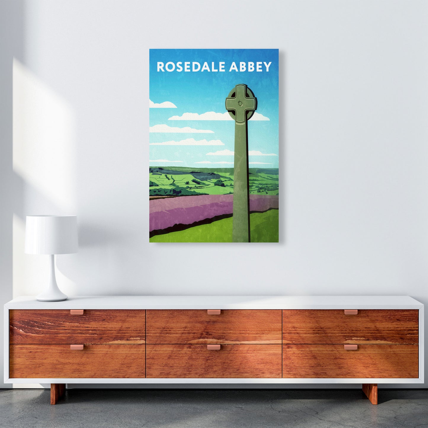 Rosedale Abbey Portrait by Richard O'Neill A1 Canvas
