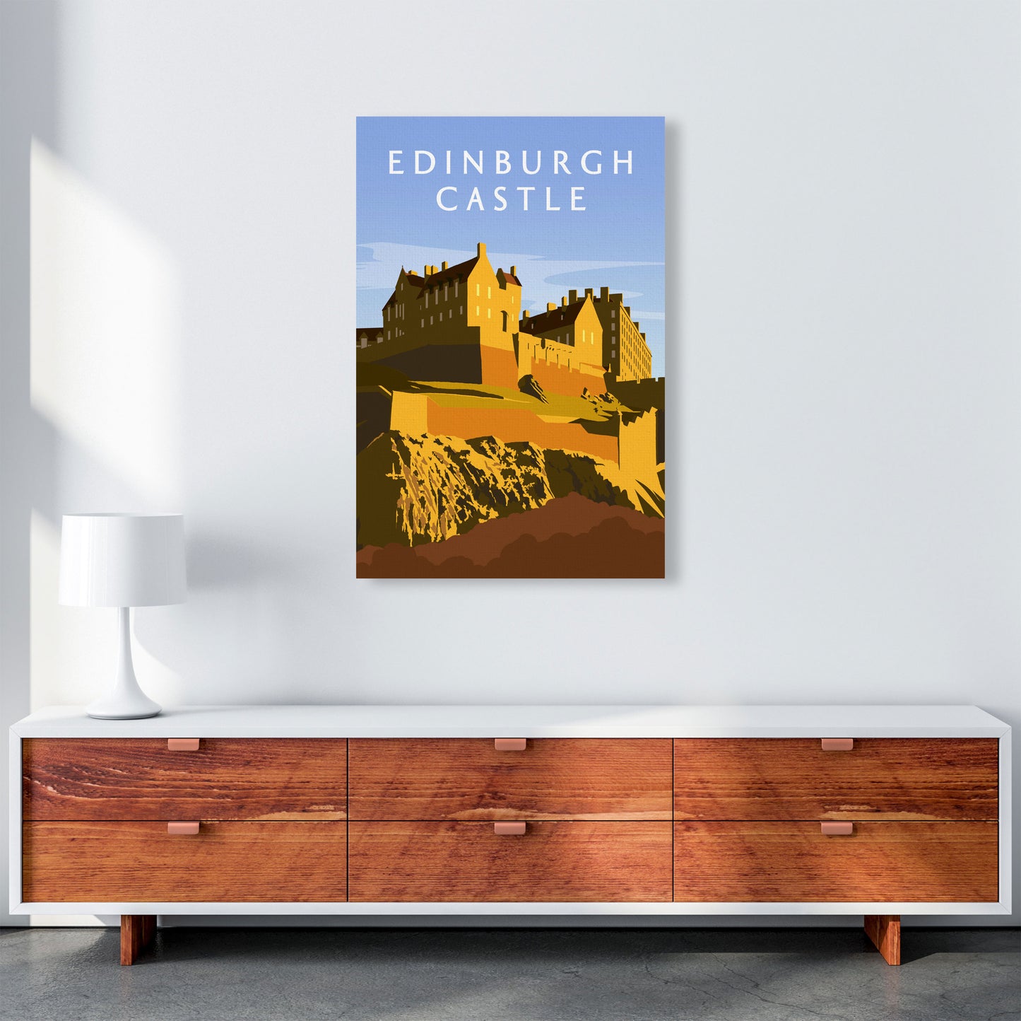 Edinburgh Castle Portrait by Richard O'Neill A1 Canvas