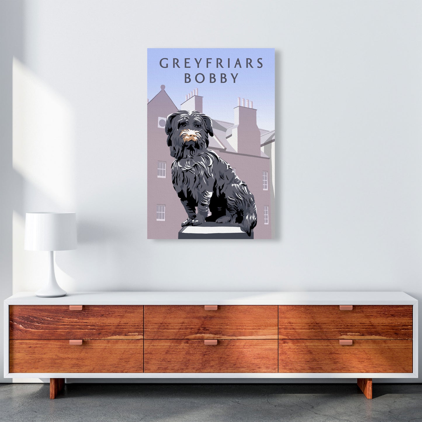 Greyfriars Bobby Portrait by Richard O'Neill A1 Canvas