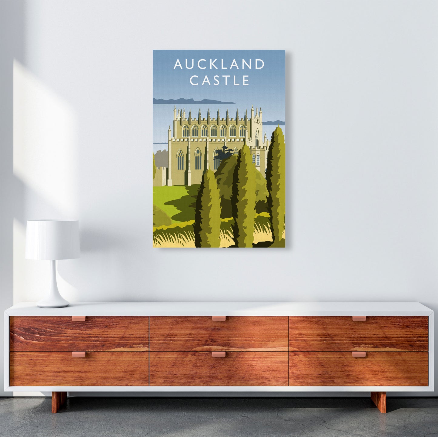 Auckland Castle portrait by Richard O'Neill A1 Canvas