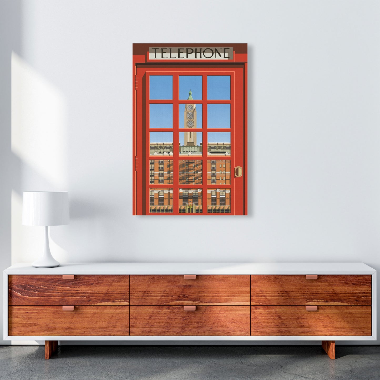London Telephone Box 1 by Richard O'Neill A1 Canvas