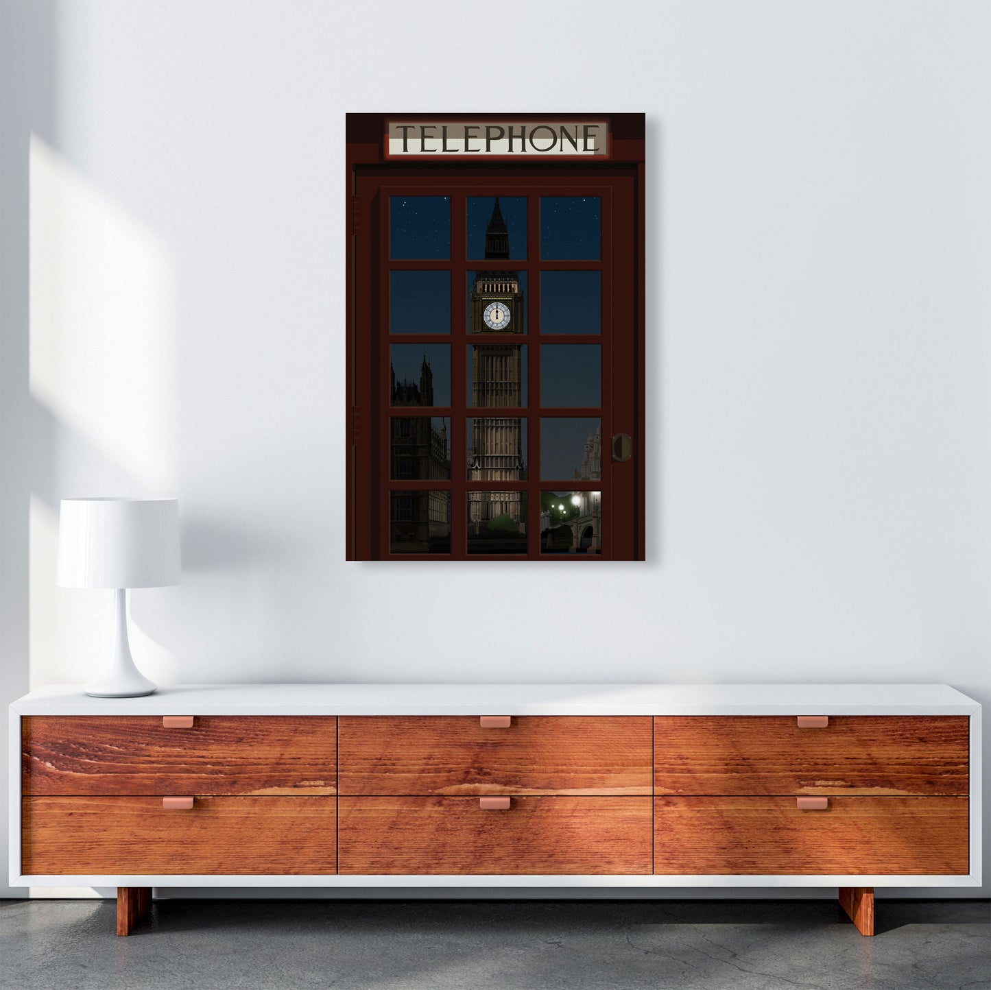 London Telephone Box 14 by Richard O'Neill A1 Canvas
