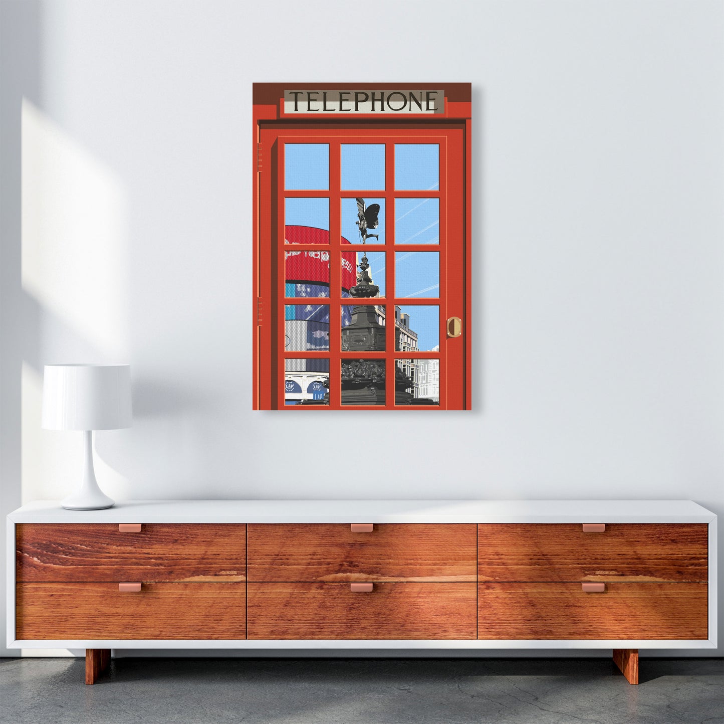 London Telephone Box 17 by Richard O'Neill A1 Canvas