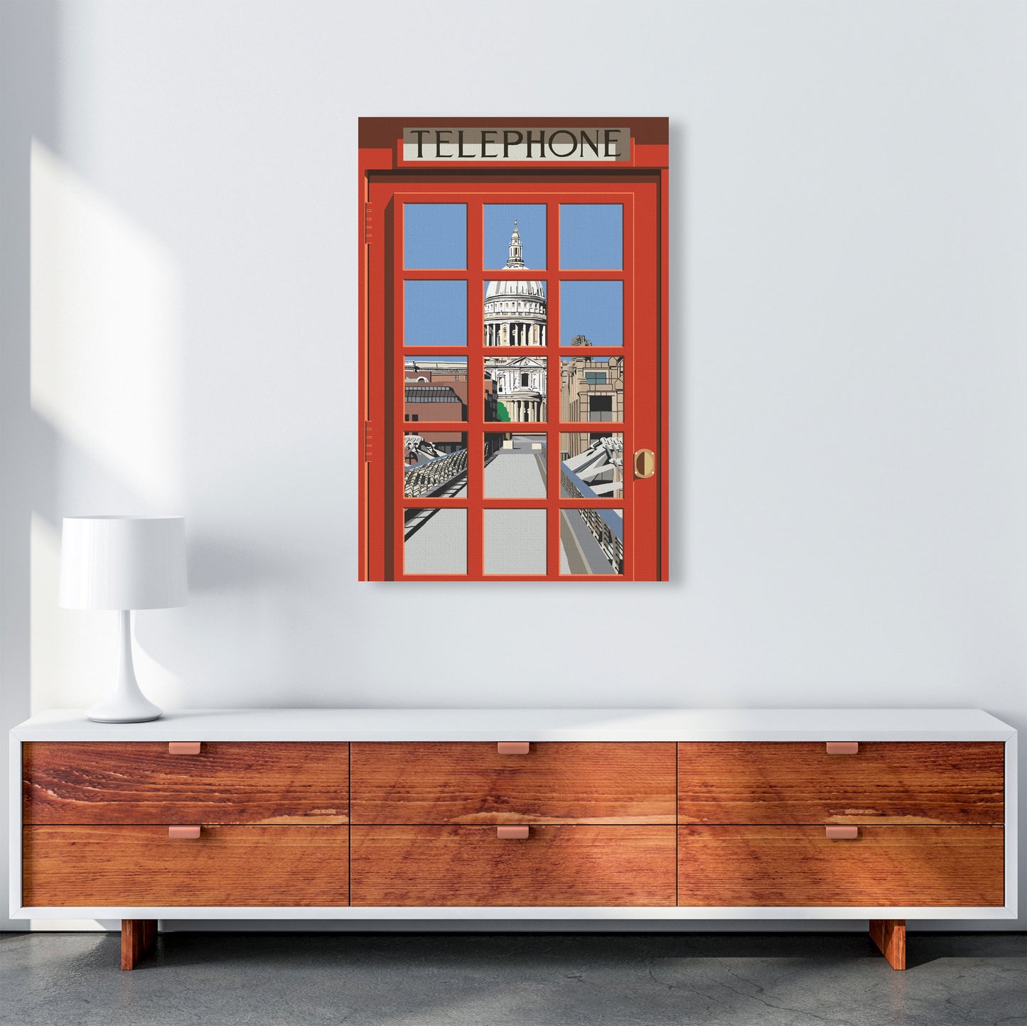 London Telephone Box 3 by Richard O'Neill A1 Canvas