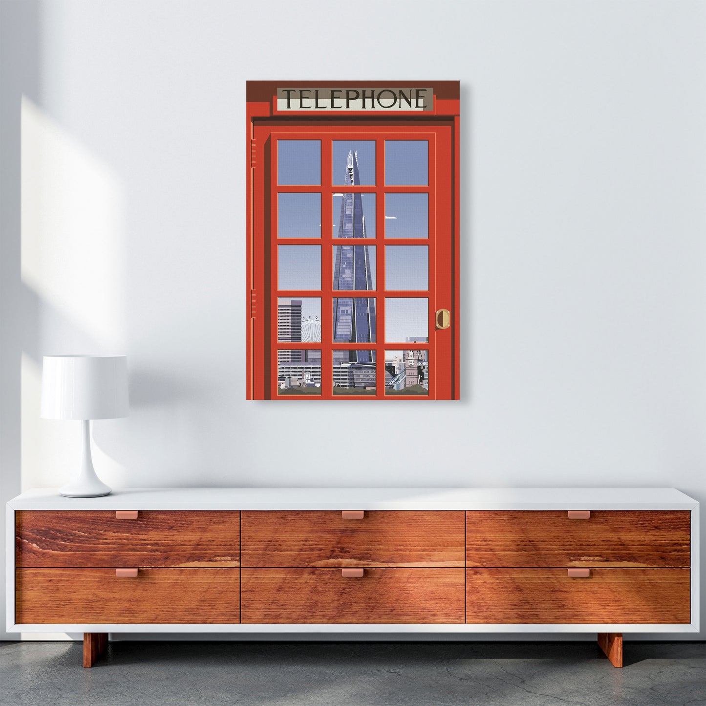 London Telephone Box 4 by Richard O'Neill A1 Canvas