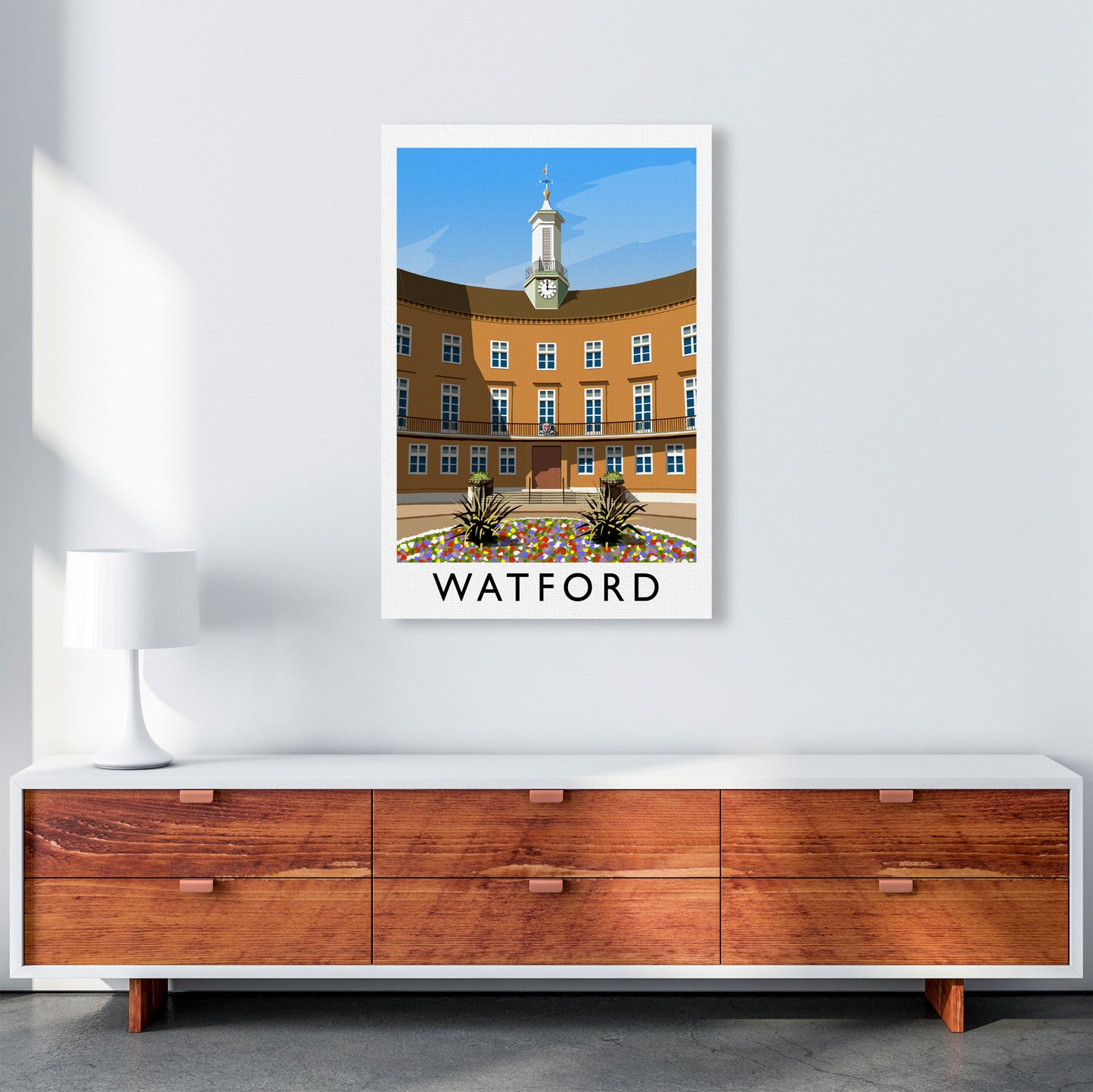 Watford portrait by Richard O'Neill A1 Canvas