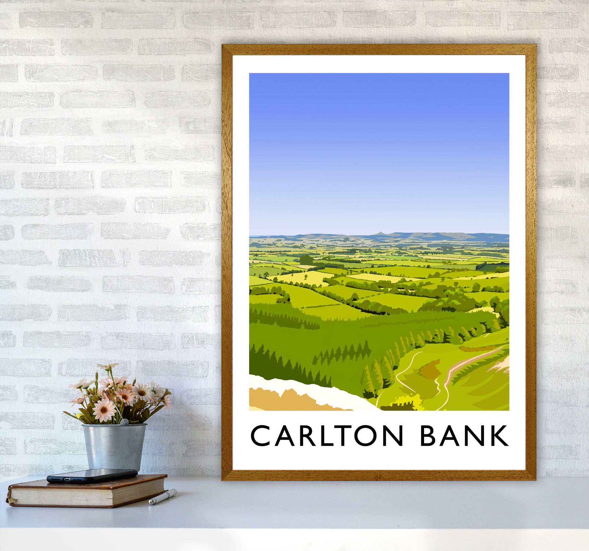 Carlton Bank portrait Travel Art Print by Richard O'Neill A1 Print Only