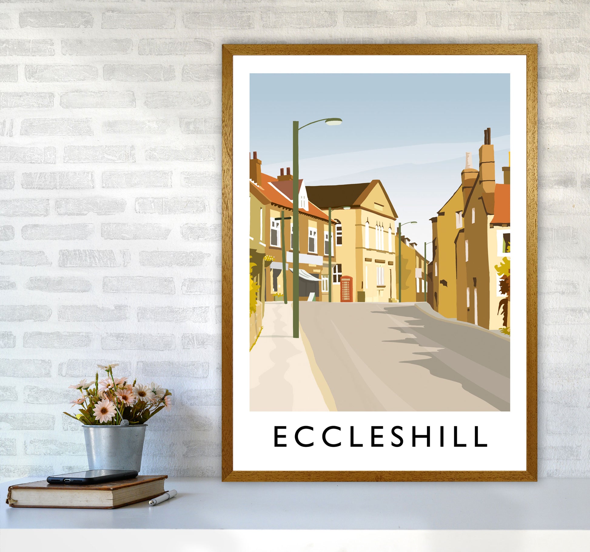 Eccleshill portrait Travel Art Print by Richard O'Neill A1 Print Only