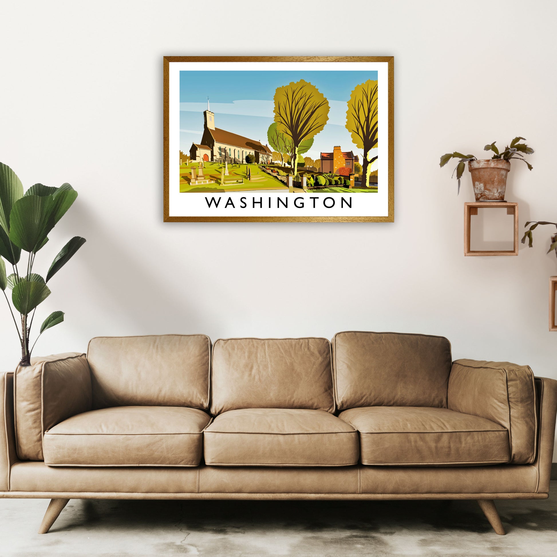 Washington Travel Art Print by Richard O'Neill A1 Print Only