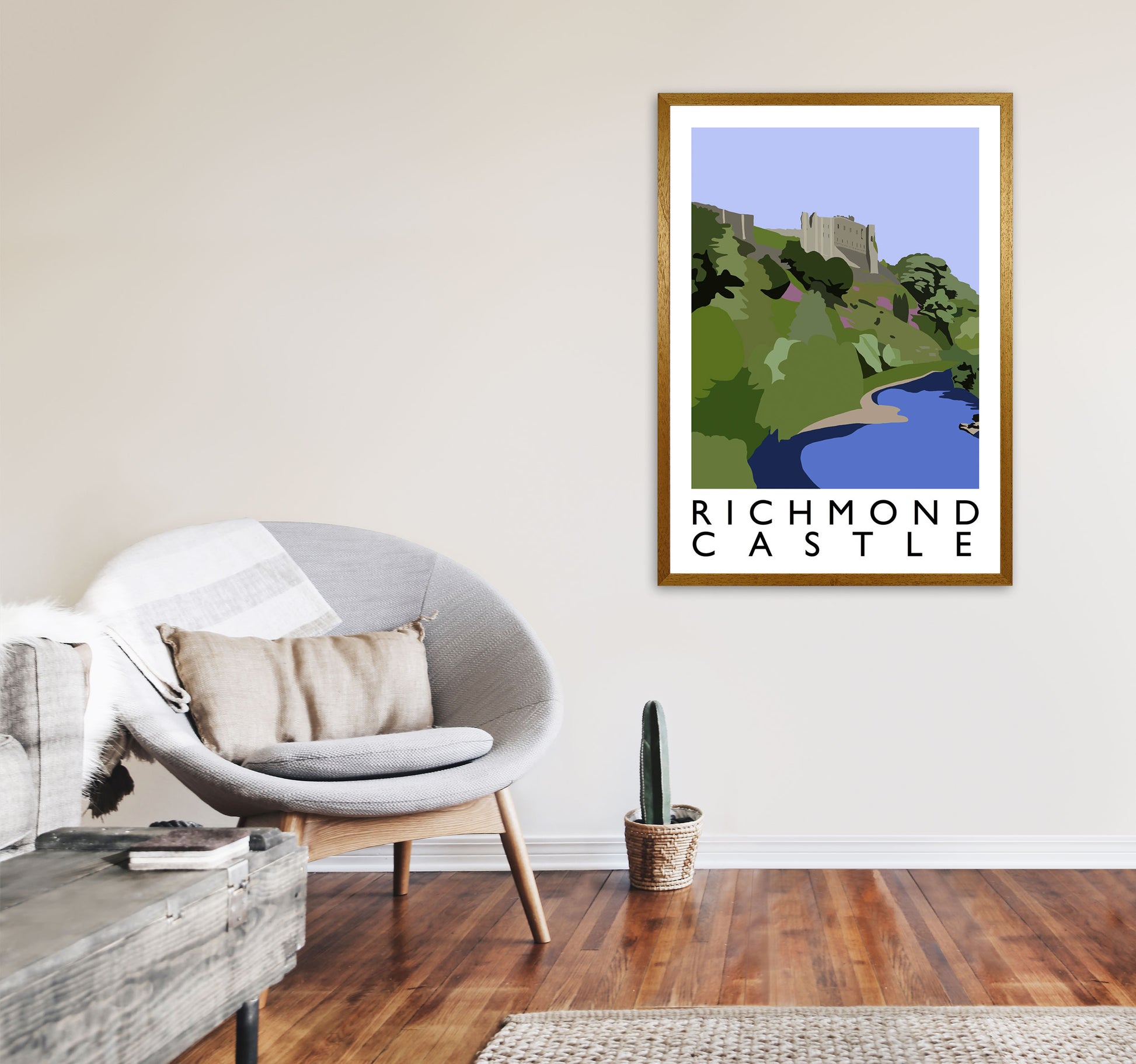 Richmond Castle Art Print by Richard O'Neill A1 Print Only