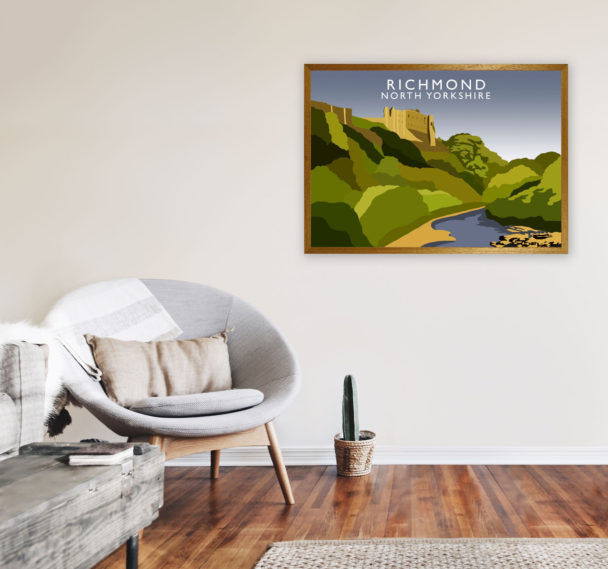 Richmond North Yorkshire Art Print by Richard O'Neill A1 Print Only