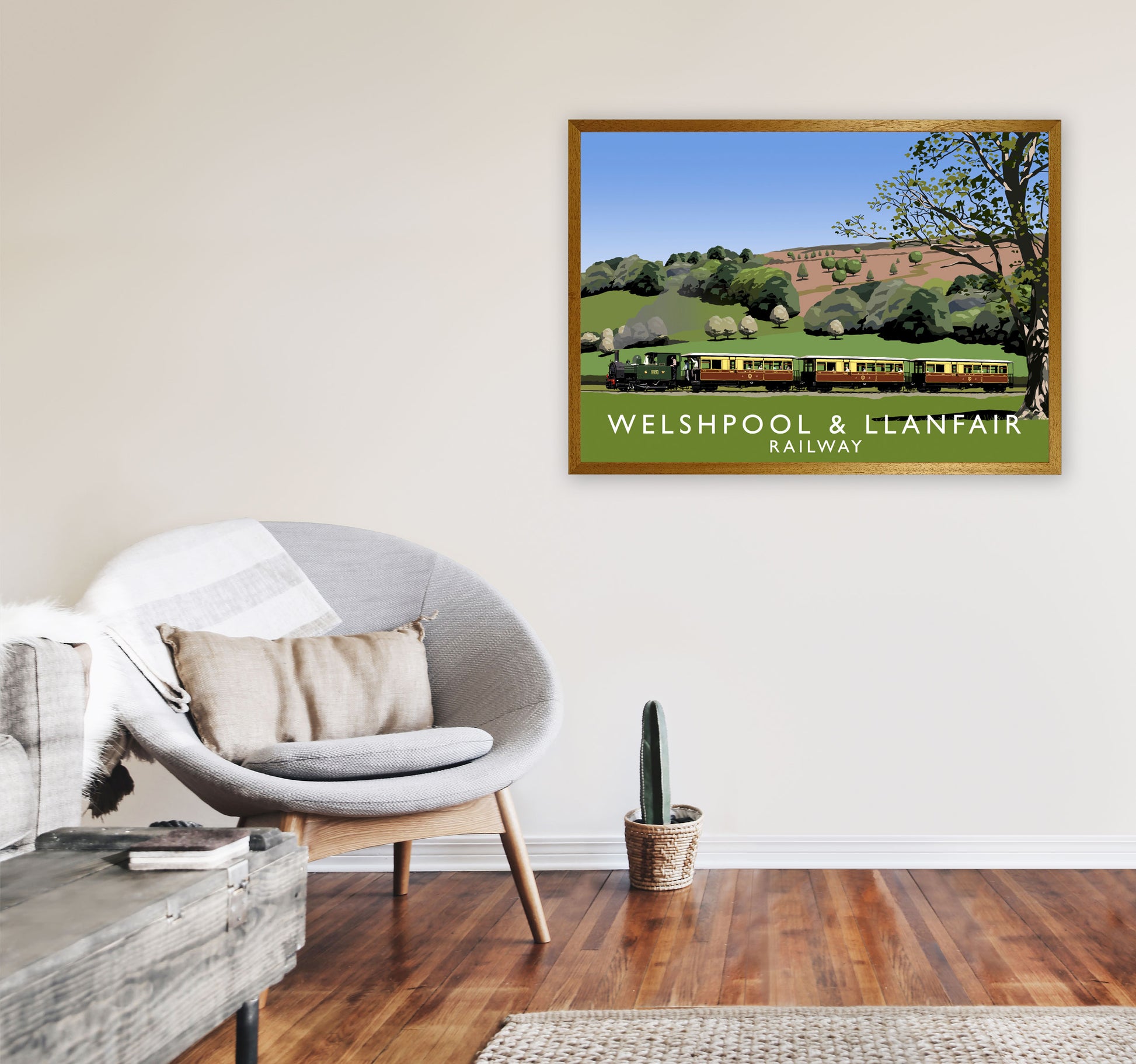 Welshpool & Llanfair by Richard O'Neill A1 Print Only