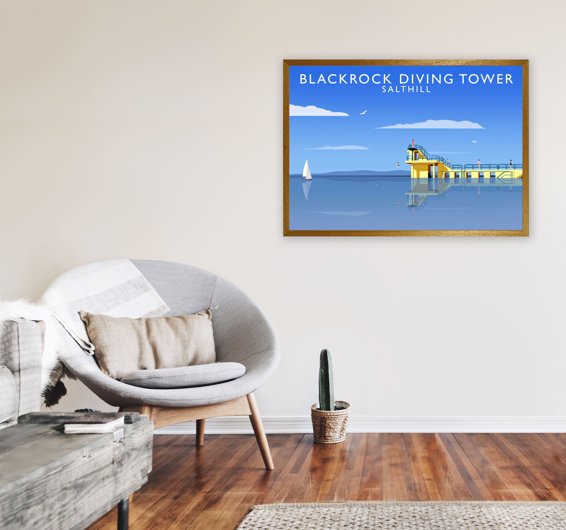 Blackrock Diving Tower (Landscape) by Richard O'Neill A1 Print Only