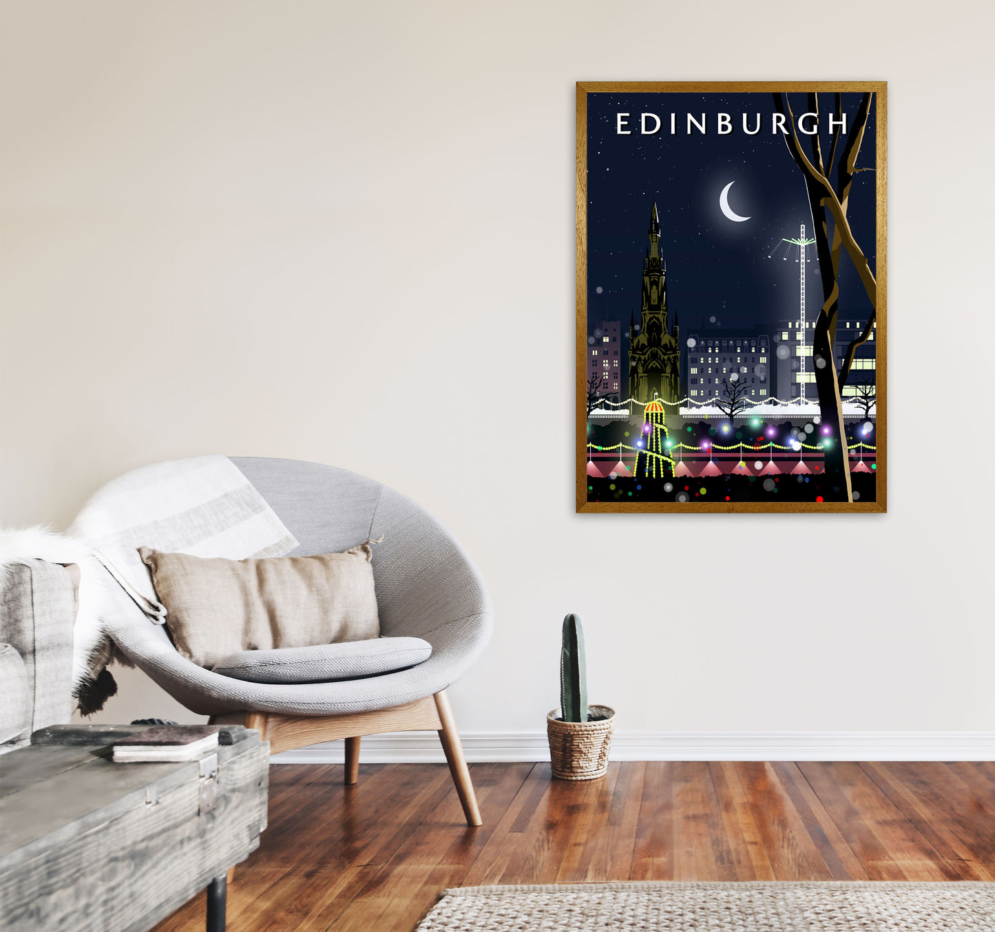 Edinburgh Night Portrait by Richard O'Neill A1 Print Only