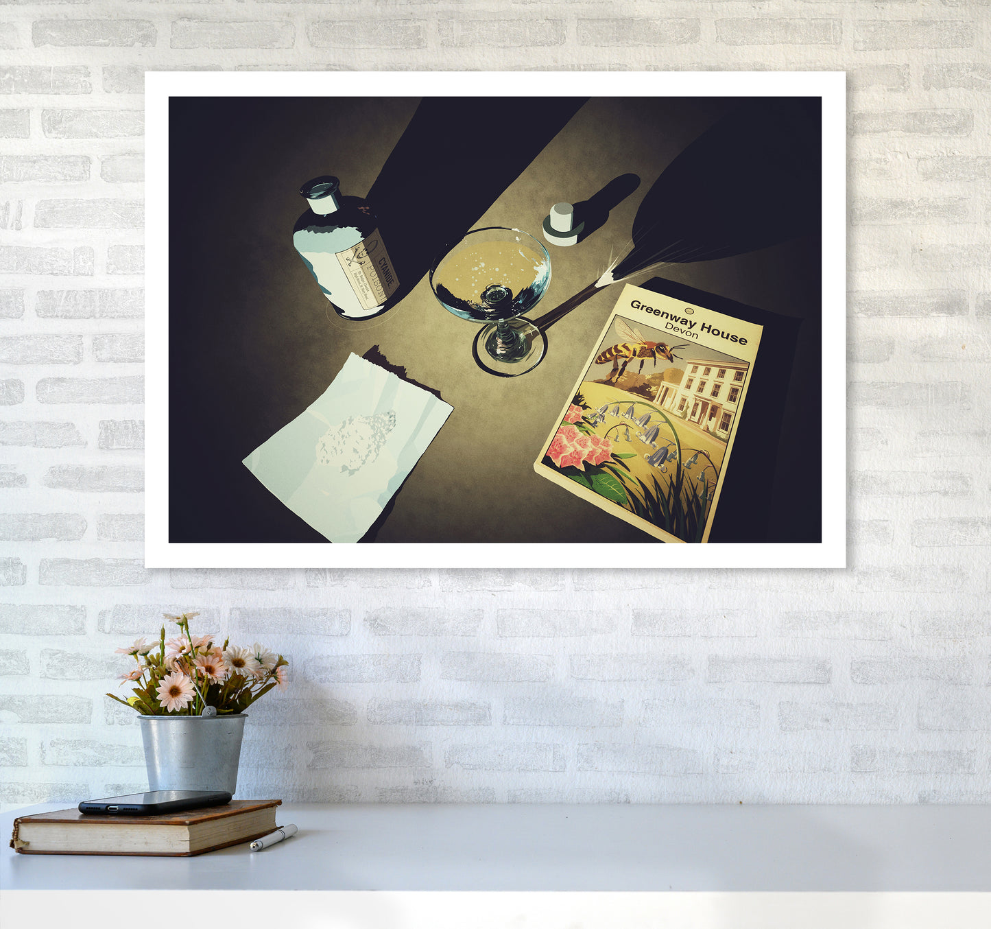 Greenway House 2 Art Print by Richard O'Neill A1 Black Frame