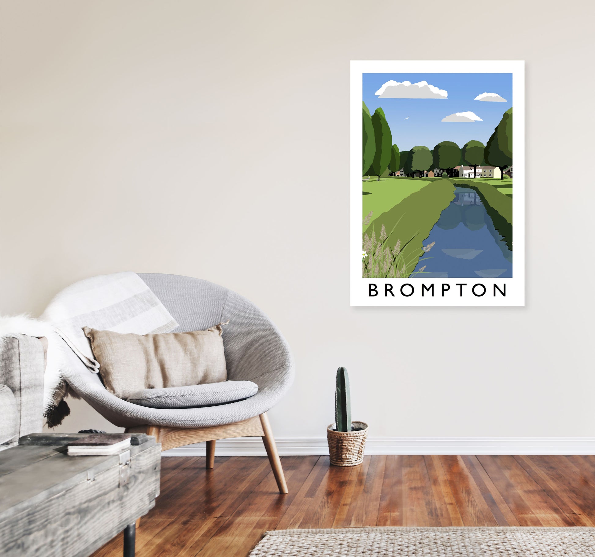 Brompton Framed Digital Art Print by Richard O'Neill A1 Black Frame