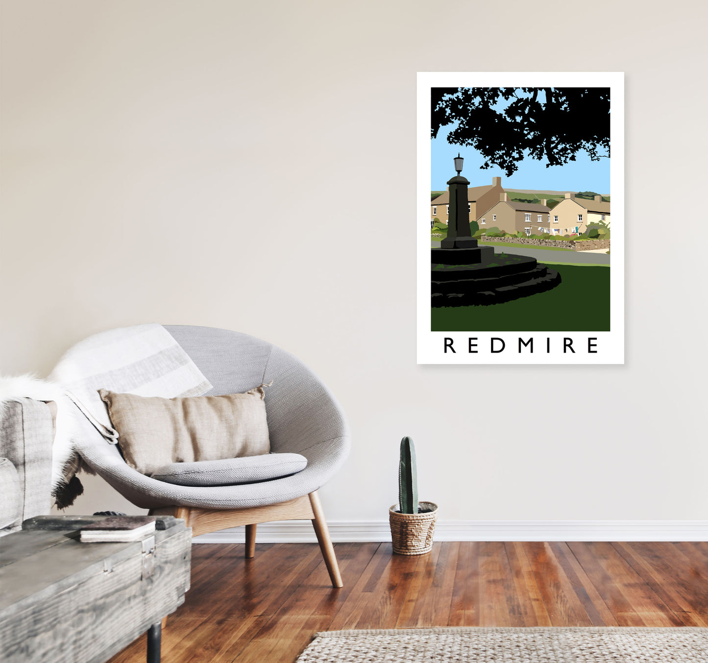 Redmire Art Print by Richard O'Neill A1 Black Frame