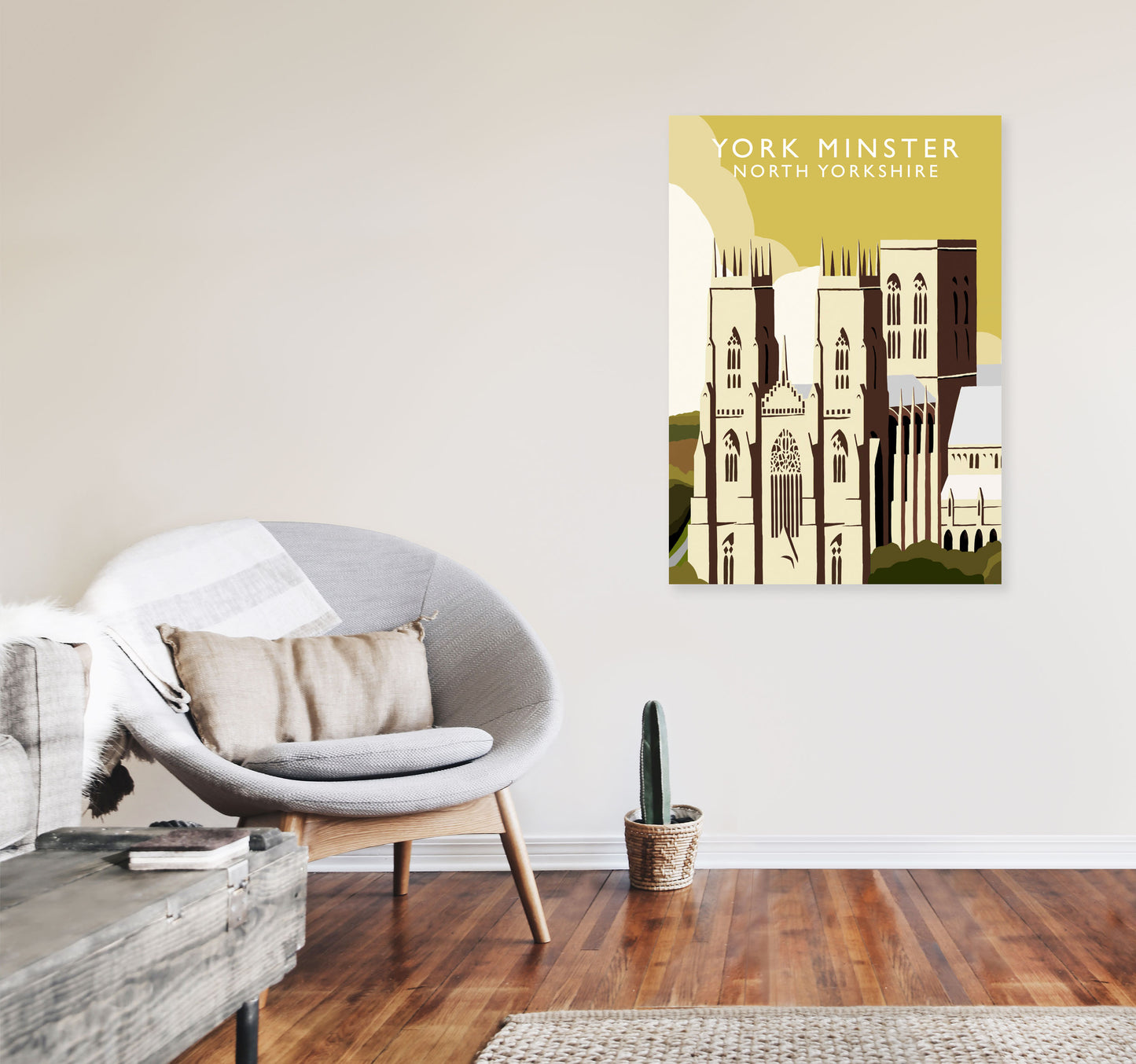 York Minster Art Print by Richard O'Neill A1 Black Frame