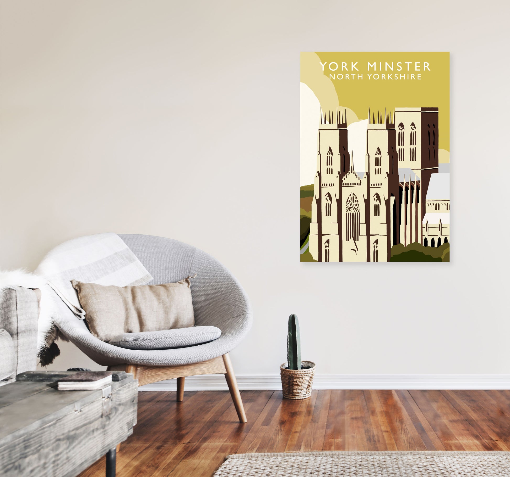 York Minster Art Print by Richard O'Neill A1 Black Frame