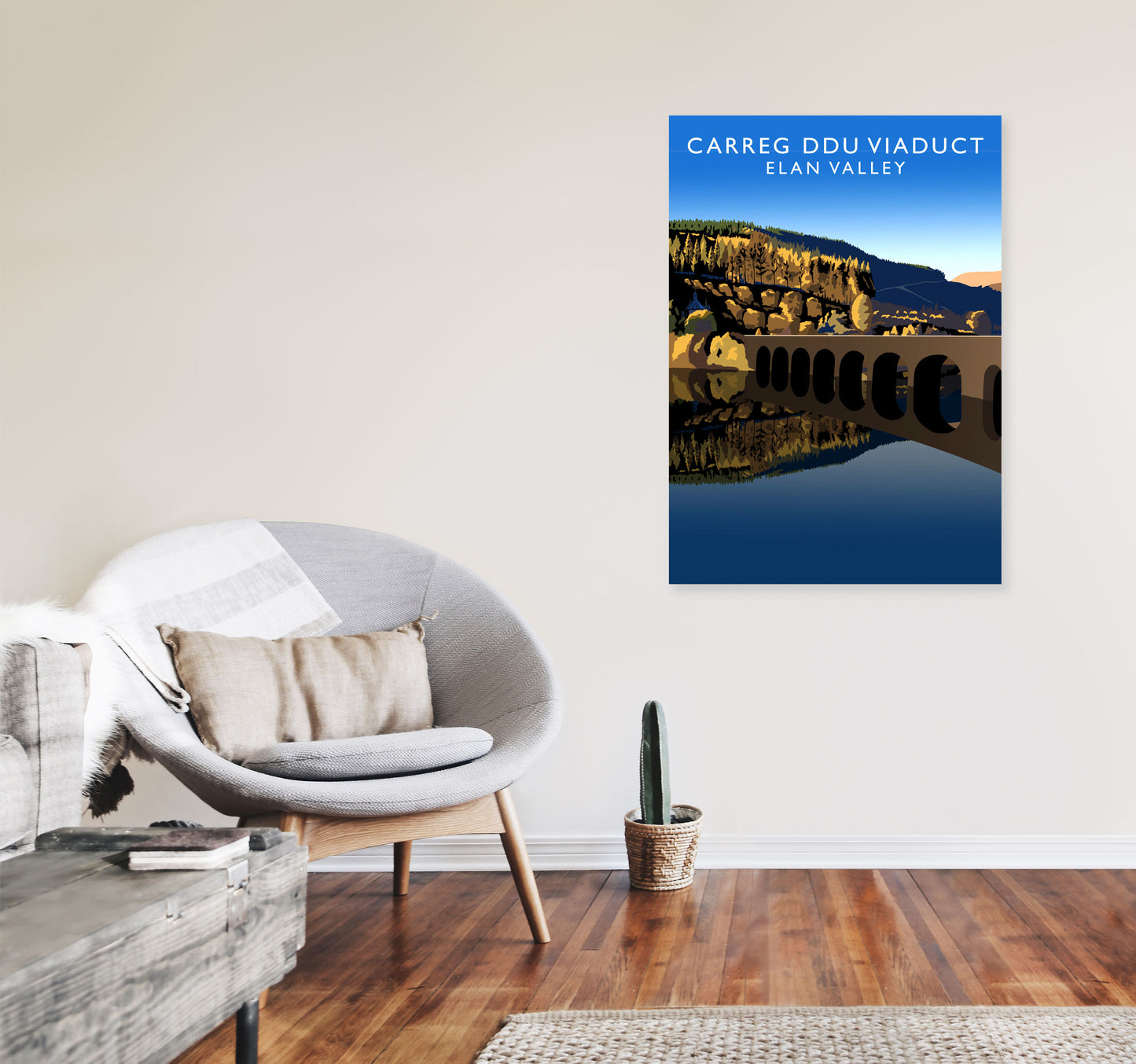 Carreg Ddu Viaduct by Richard O'Neill A1 Black Frame