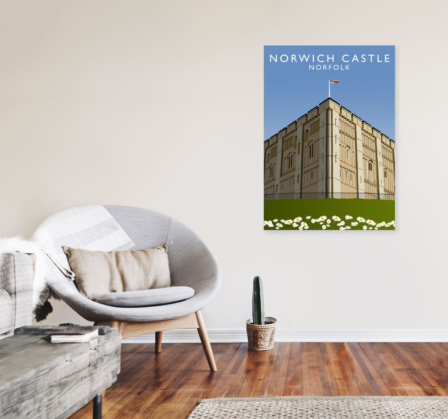 Norwich Castle by Richard O'Neill A1 Black Frame