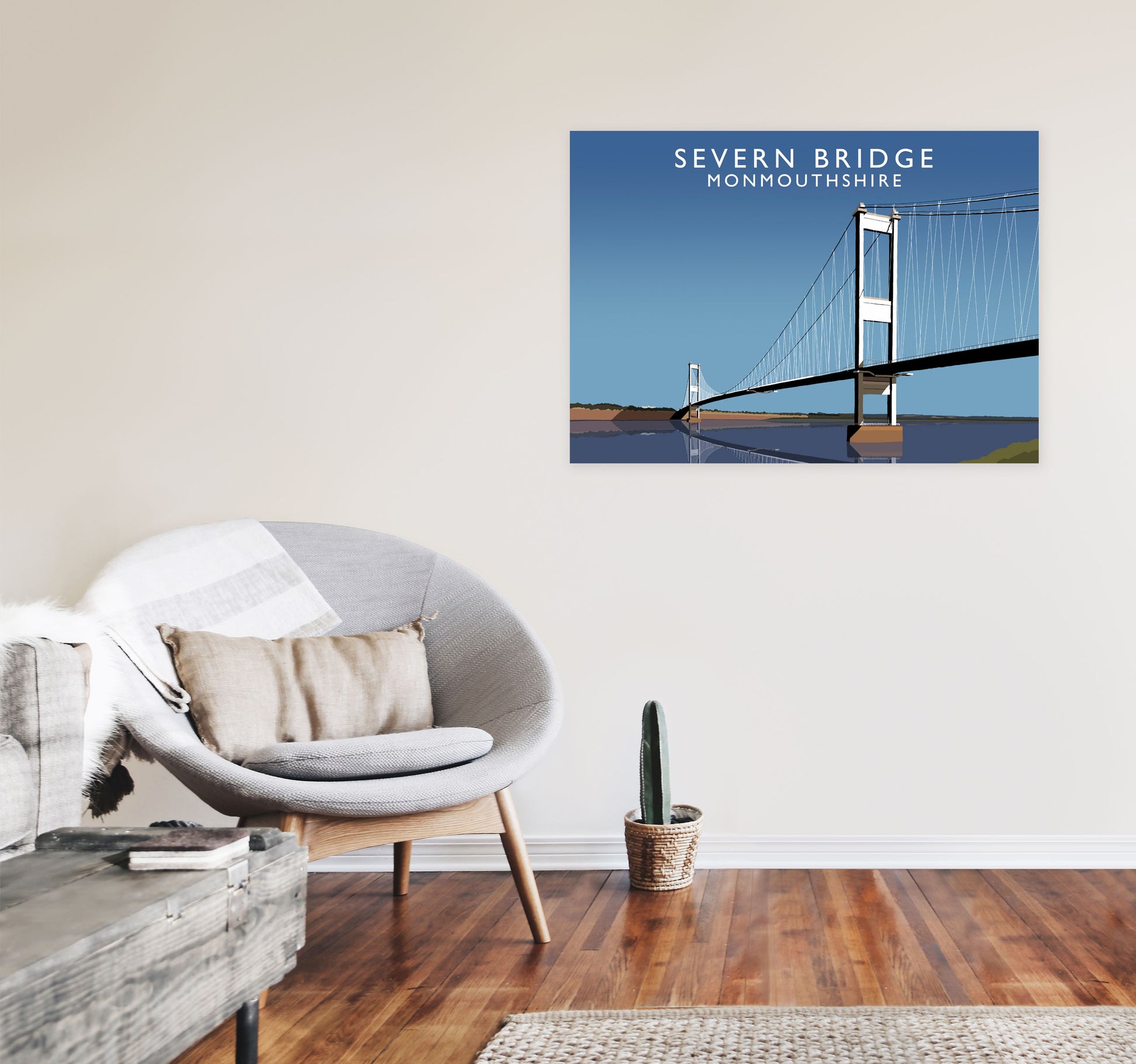 Severn Bridge by Richard O'Neill A1 Black Frame