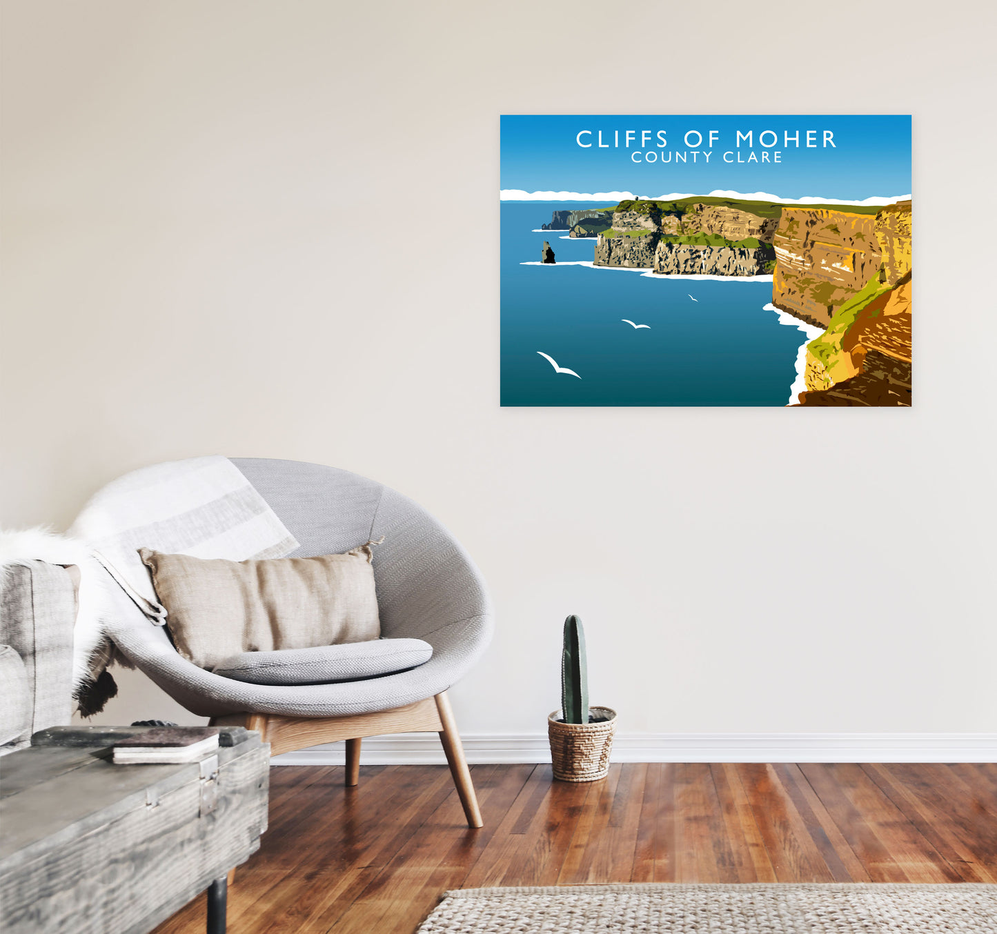 Cliffs Of Moher by Richard O'Neill A1 Black Frame