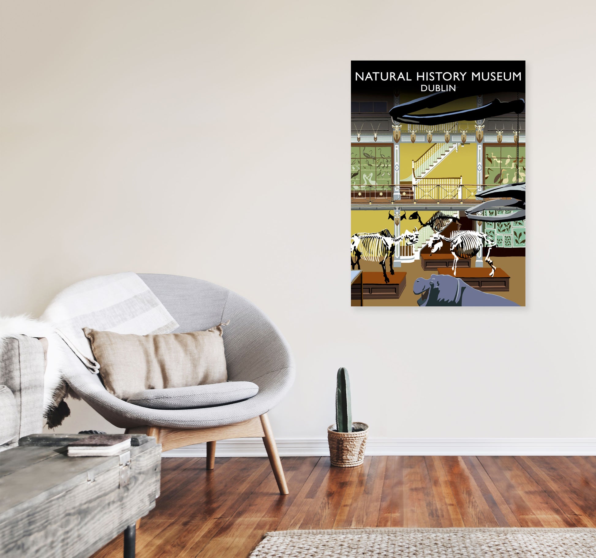 Natural History Musuem by Richard O'Neill A1 Black Frame