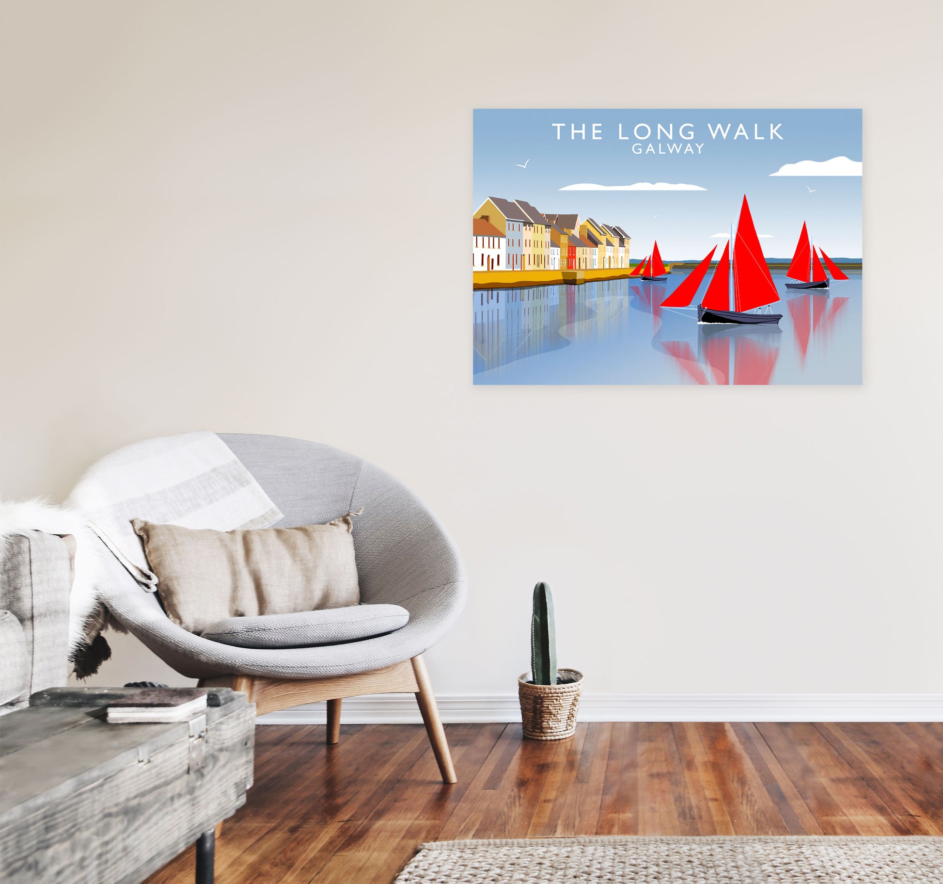 Long Walk (Landscape) by Richard O'Neill A1 Black Frame