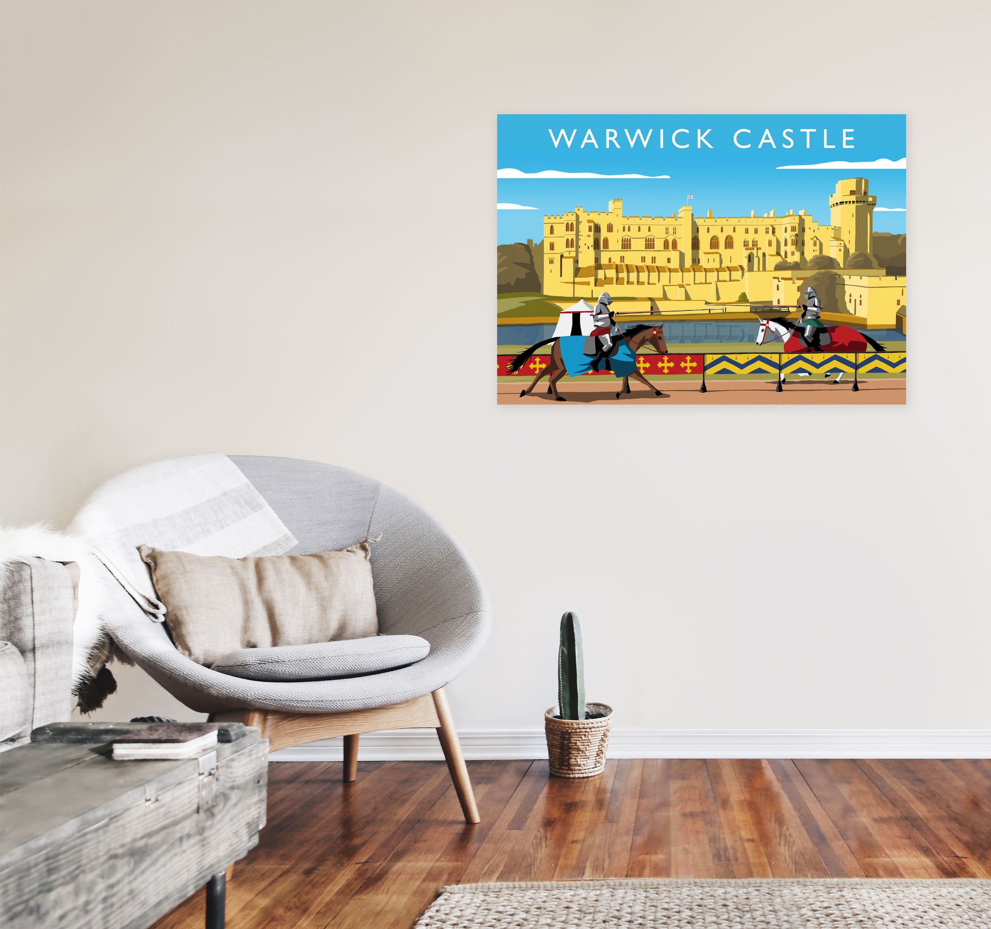 Warwick Castle by Richard O'Neill A1 Black Frame