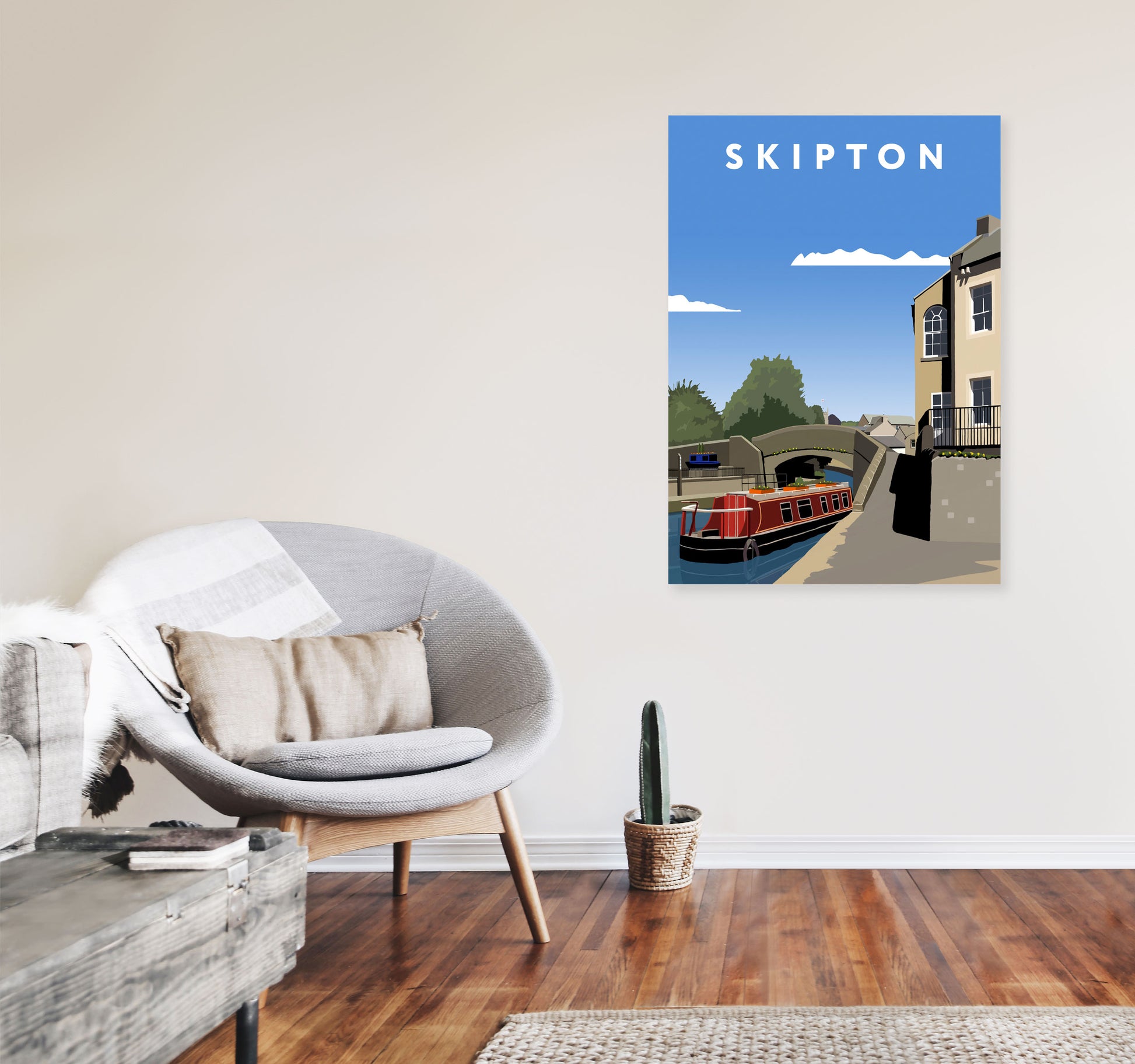 Skipton2 Portrait by Richard O'Neill A1 Black Frame