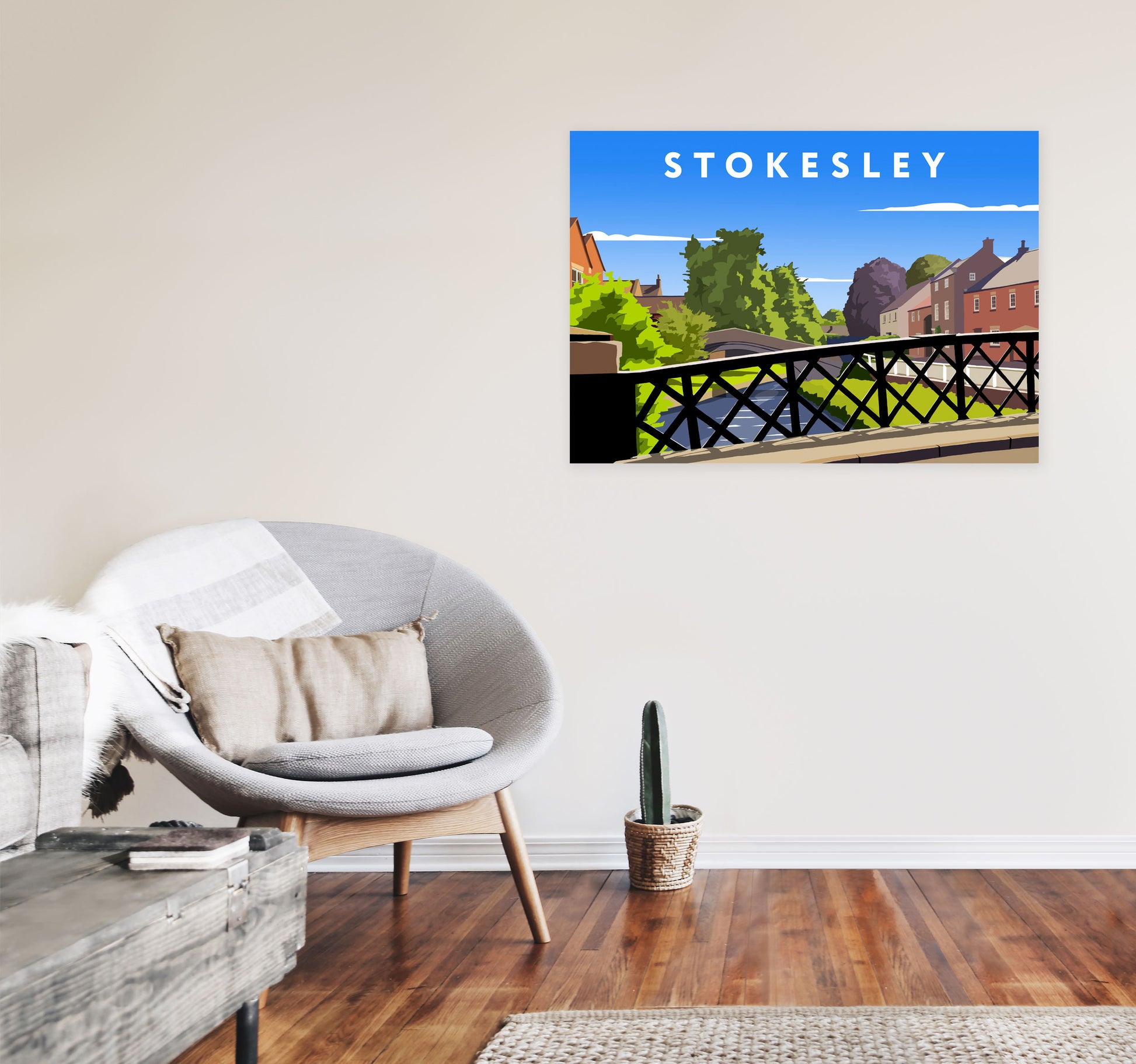 Stokesley3 by Richard O'Neill A1 Black Frame