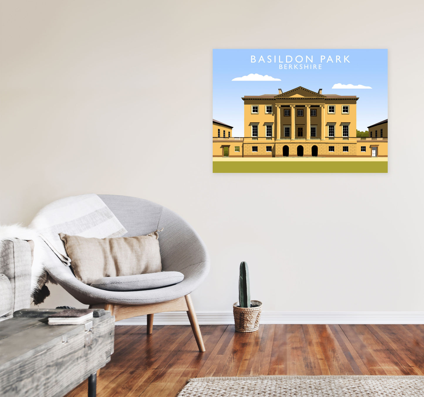 Basildon Park by Richard O'Neill A1 Black Frame